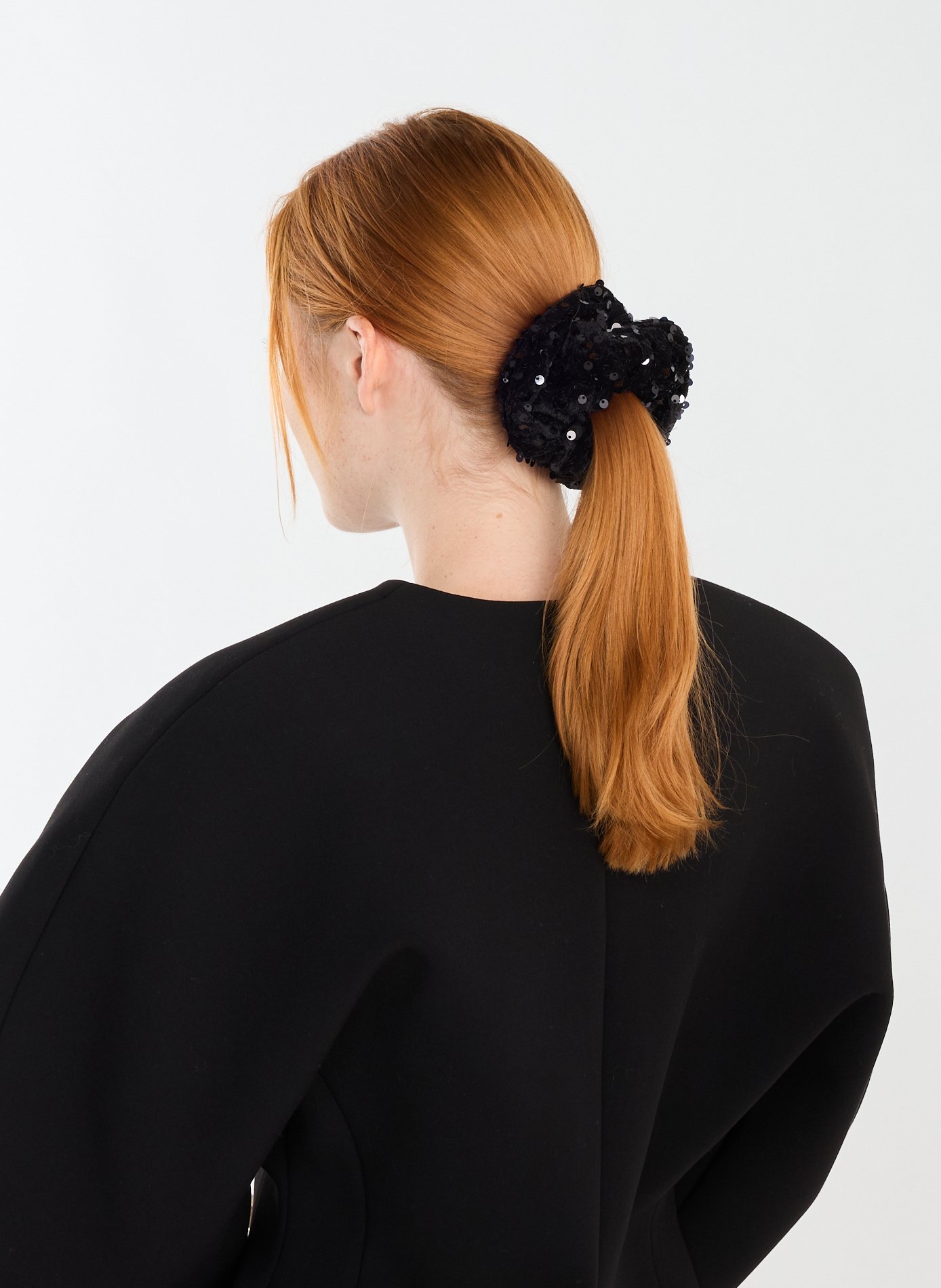 Large sequin scrunchie AU PRINTEMPS PARIS Black