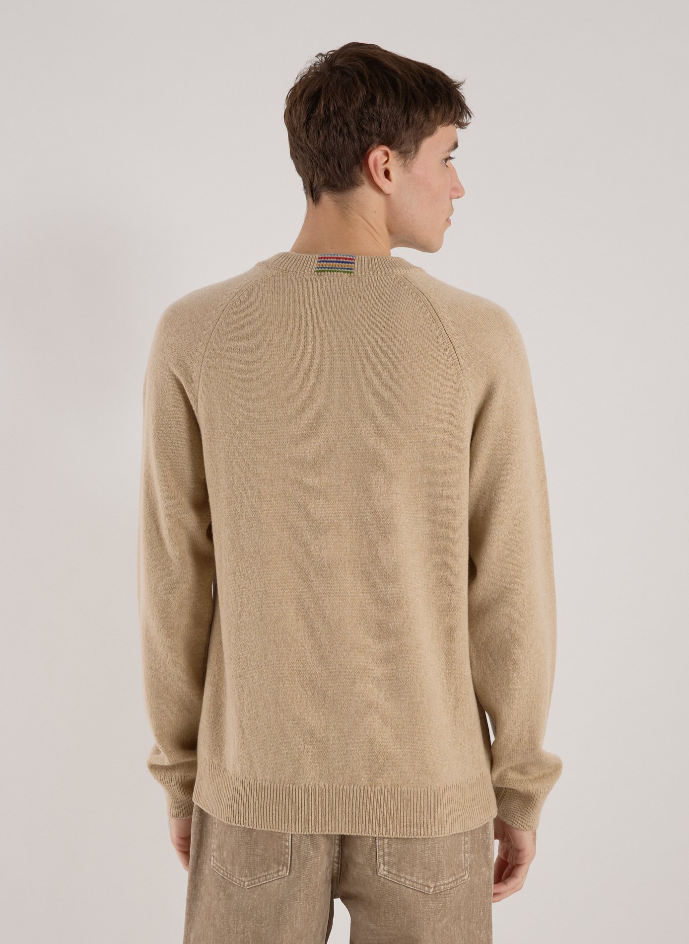 Pull col rond en laine mérinos PAUL SMITH Blanc