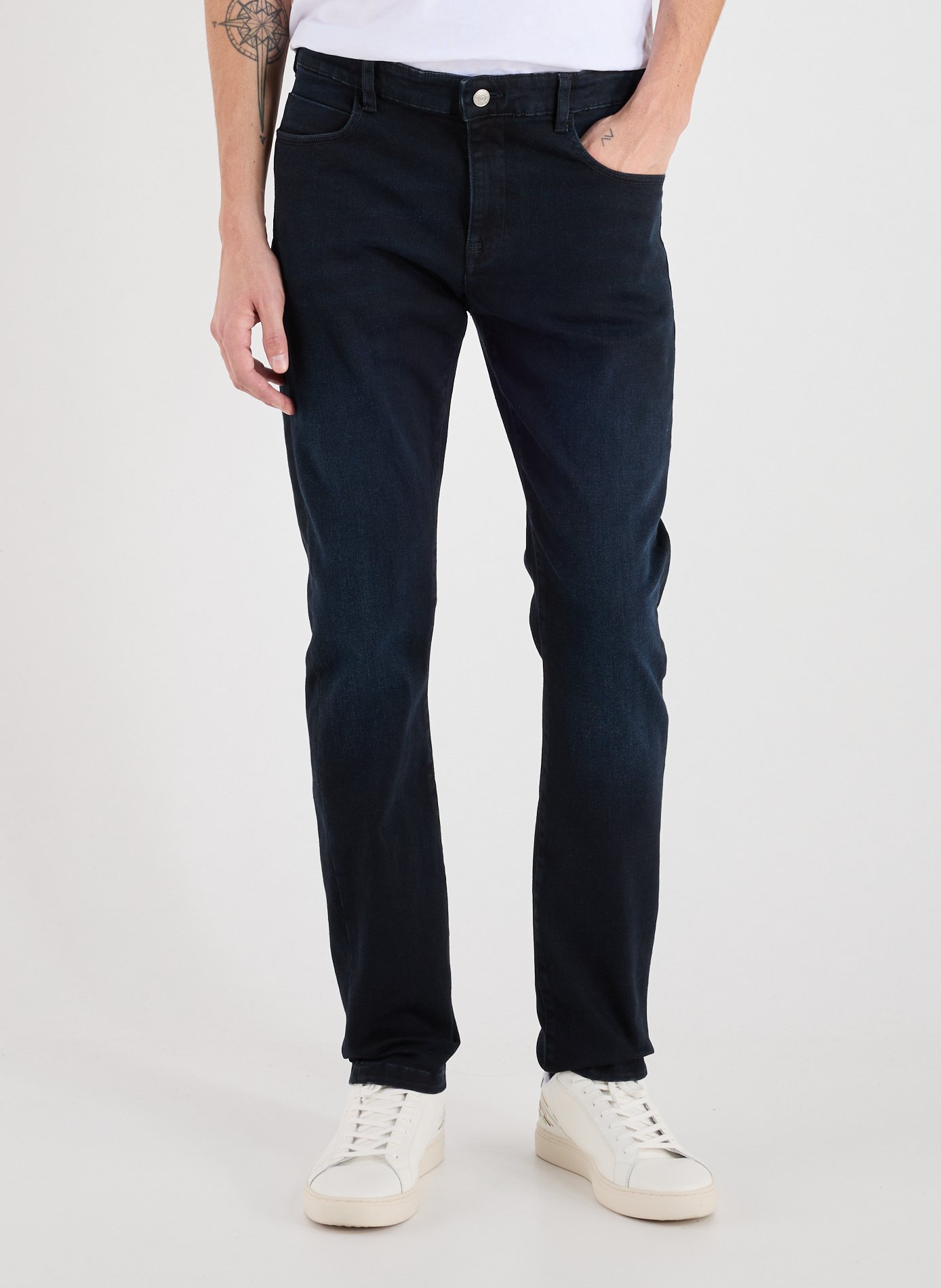 NOTIFY Jean slim en coton mélangé Bleu