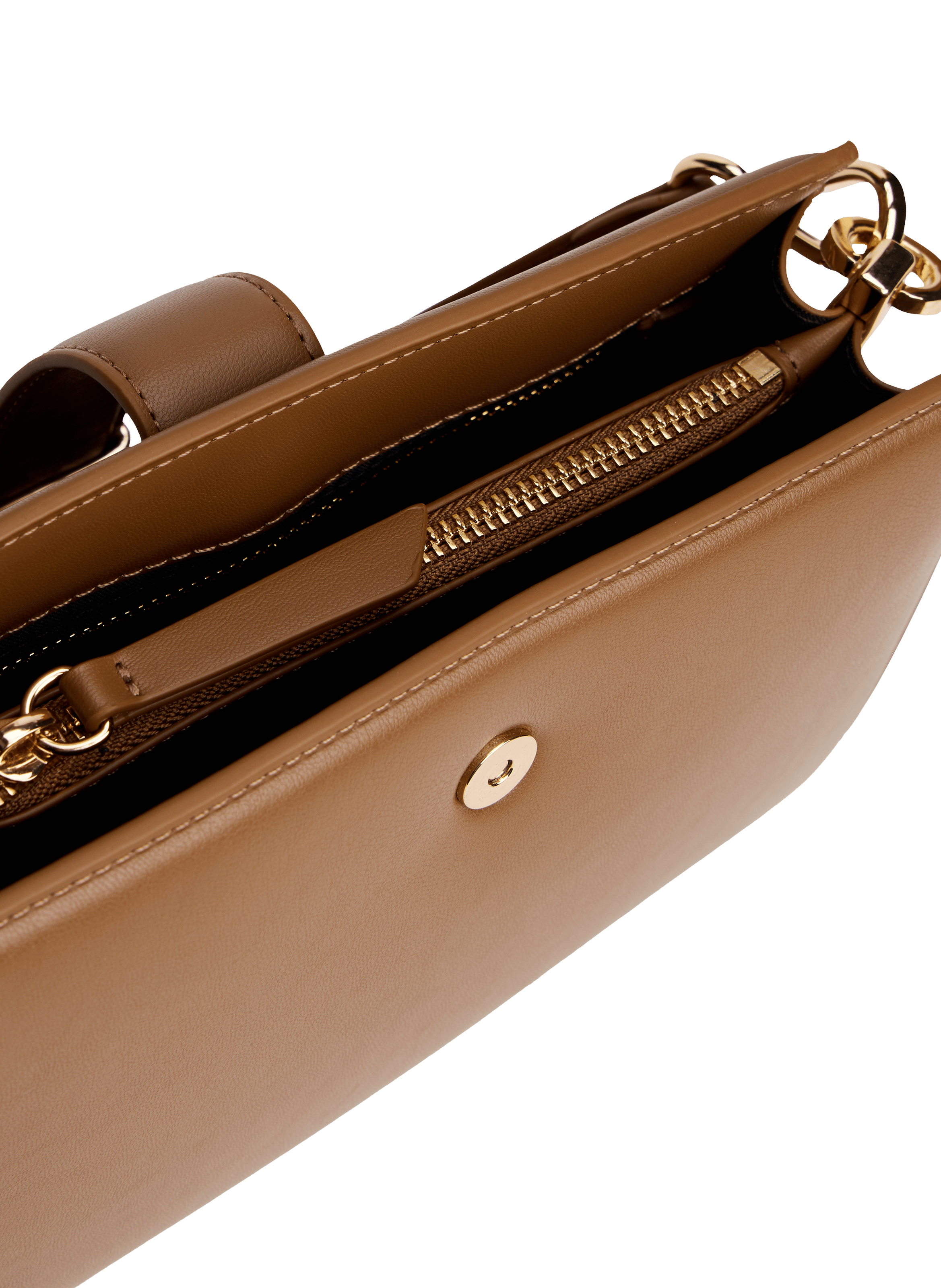 Handbag with logo clasp TOMMY HILFIGER Brown