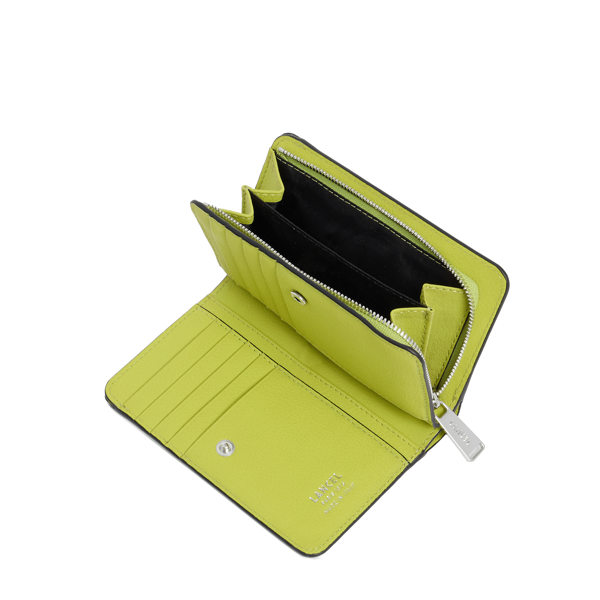 Portefeuille rectangulaire zippé bcbg de lancel en cuir LANCEL Vert