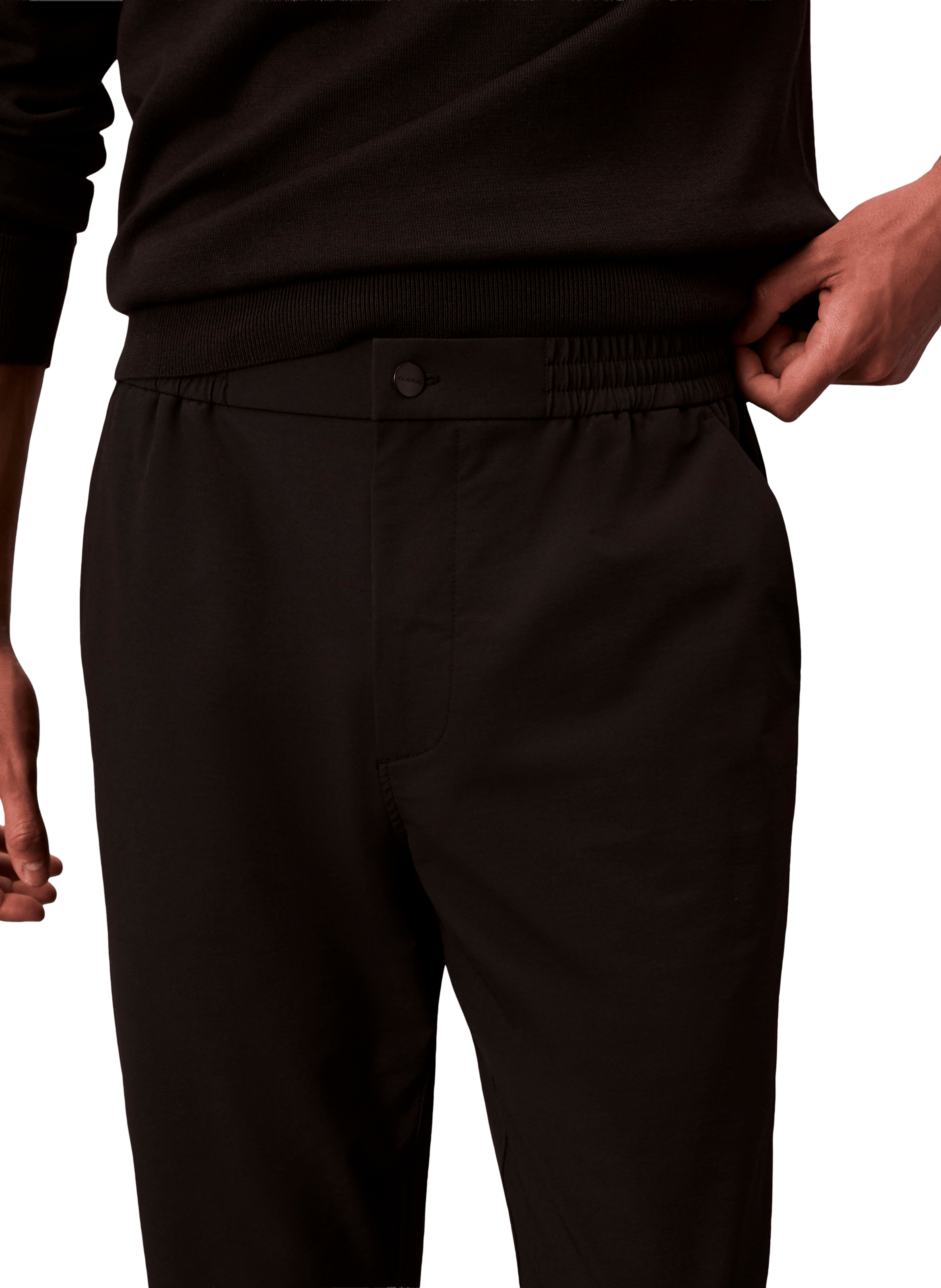 Pantalon uni droit CALVIN KLEIN Noir