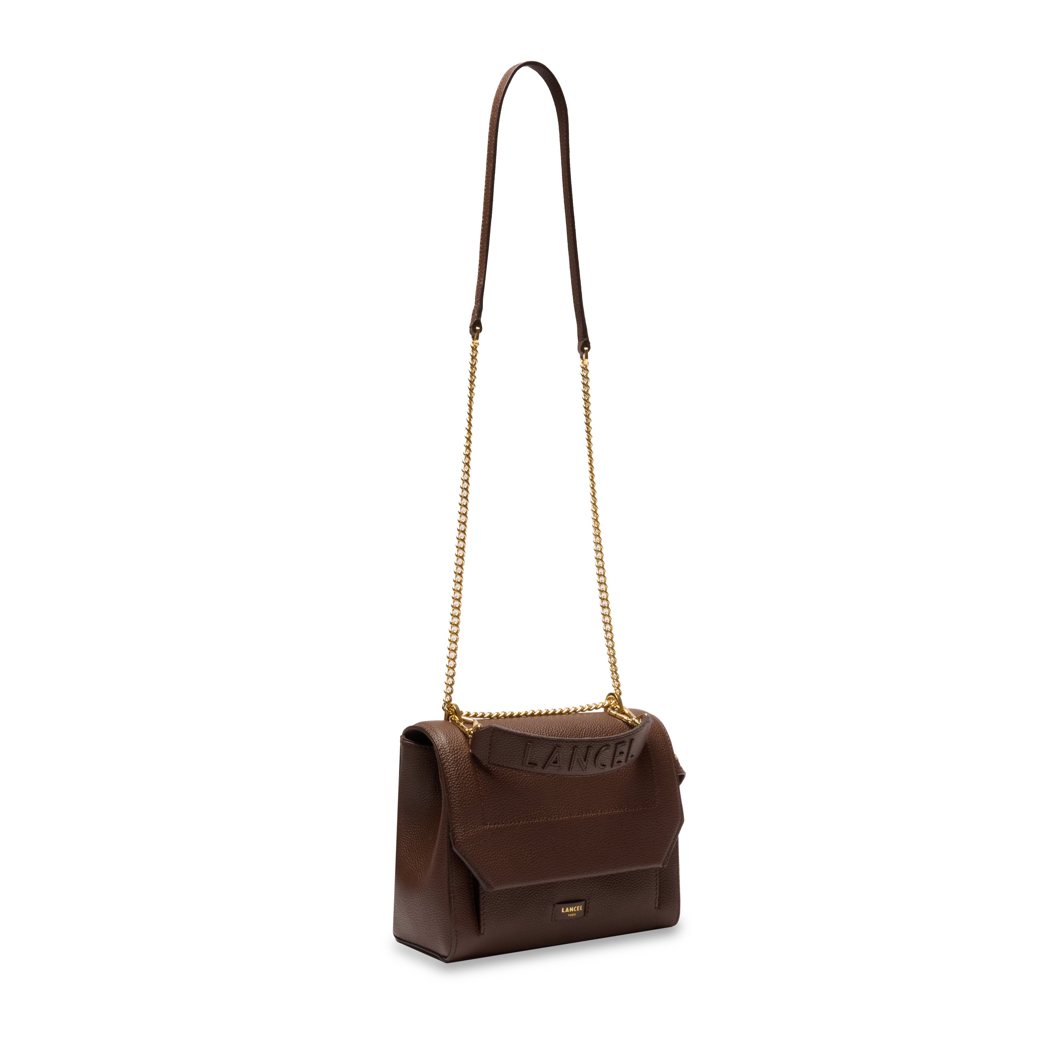 Sac rabat m ninon de lancel en cuir LANCEL Marron