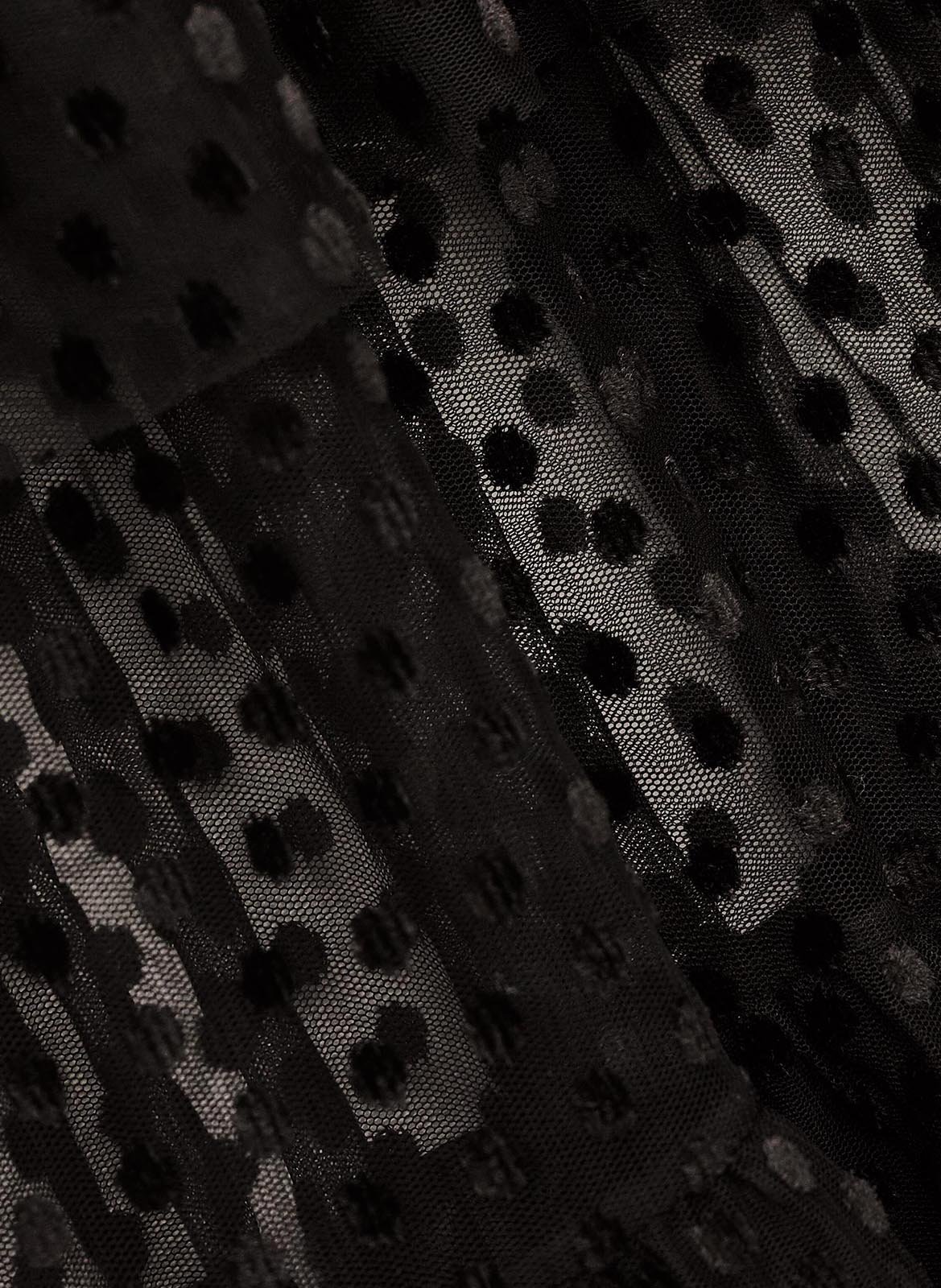 Blouse ample à pois et volants raff BA&SH Noir