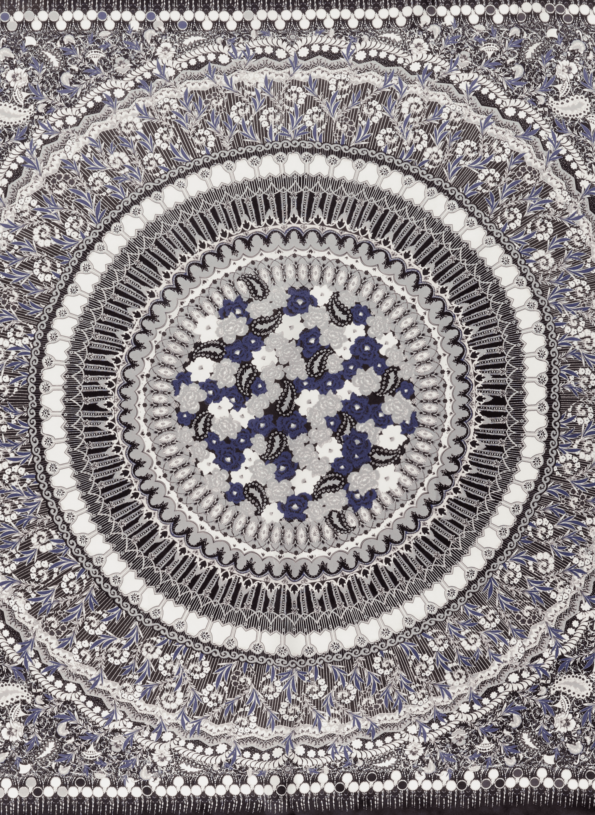 Square silk scarf PETRUSSE Black