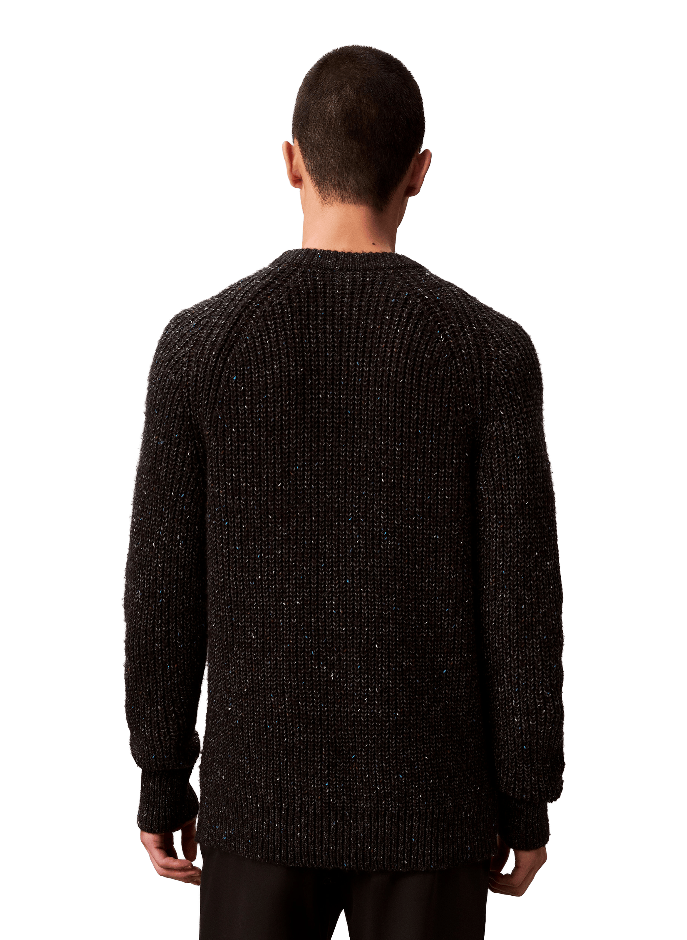 Mixed wool sweatshirt CALVIN KLEIN Black