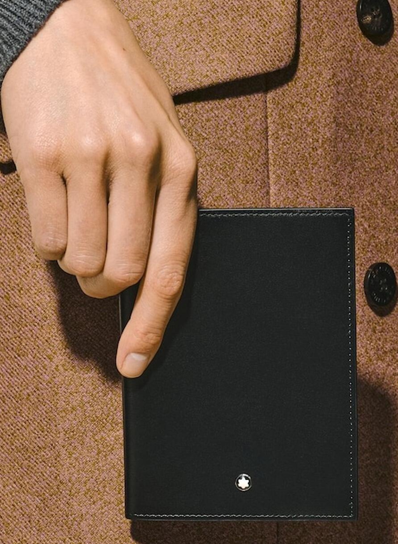 Porte passeport en cuir MONTBLANC Noir