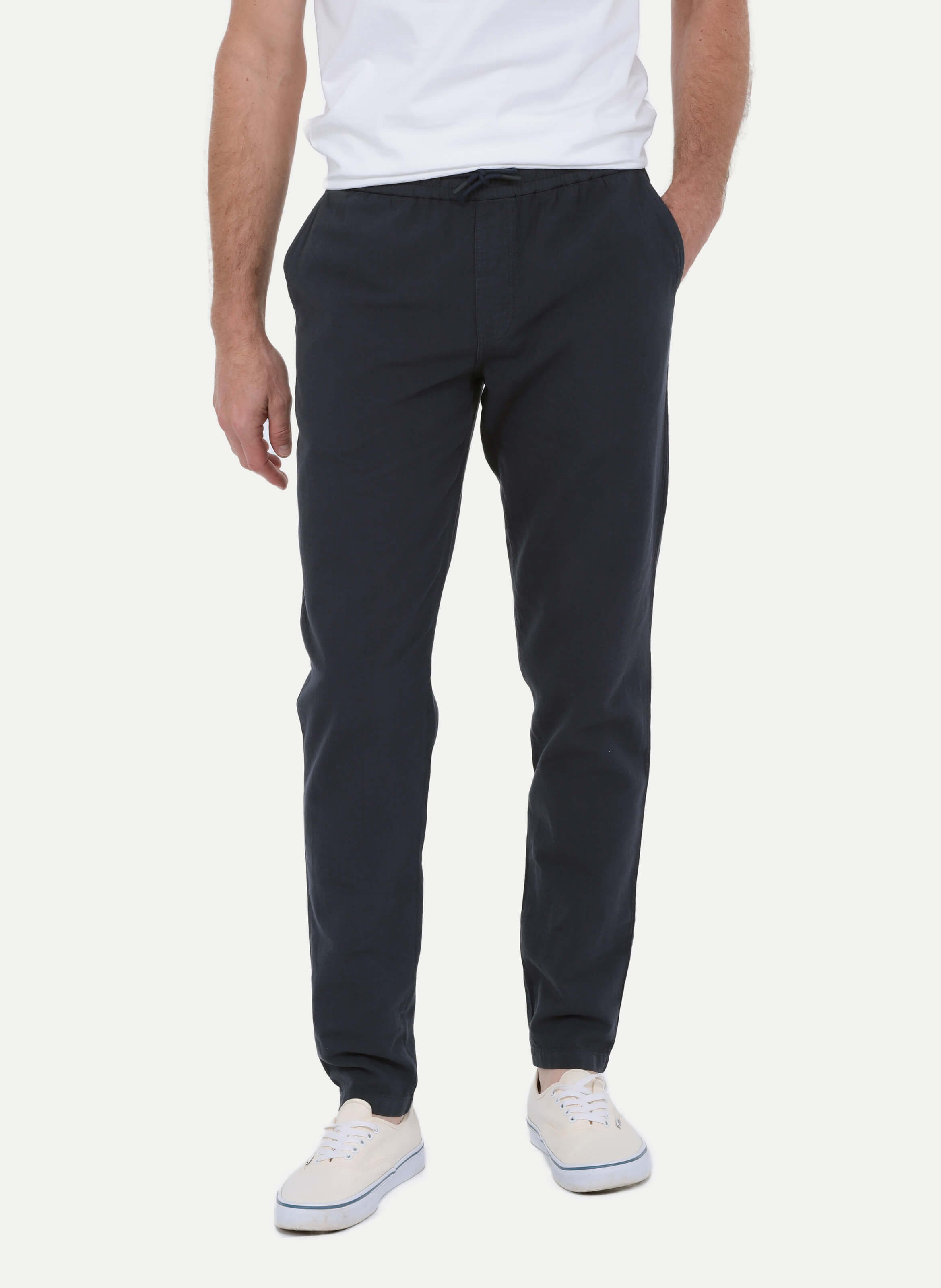 Pantalon  en coton et lin GILI'S Bleu