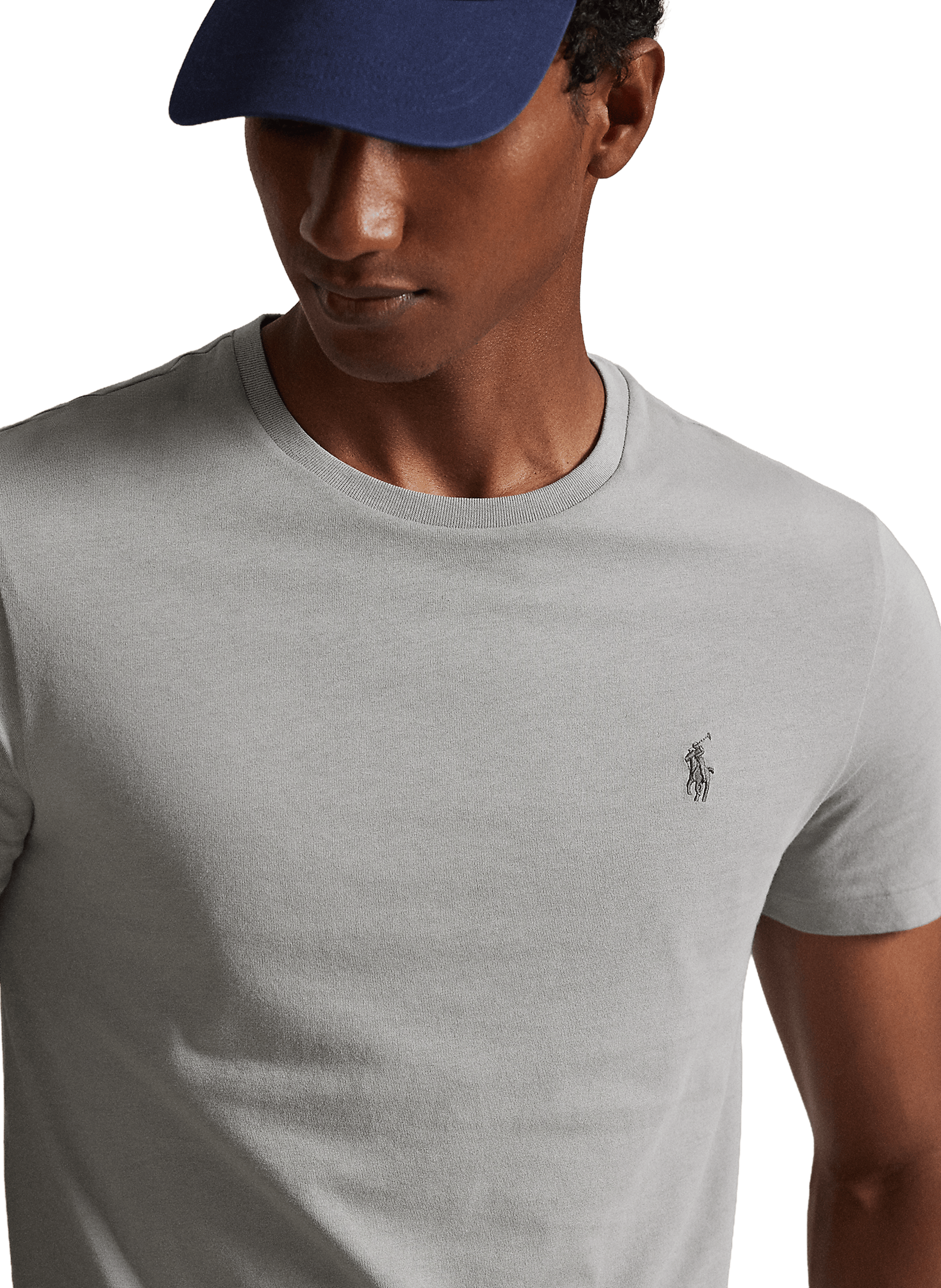T-shirt slim en coton POLO RALPH LAUREN Gris