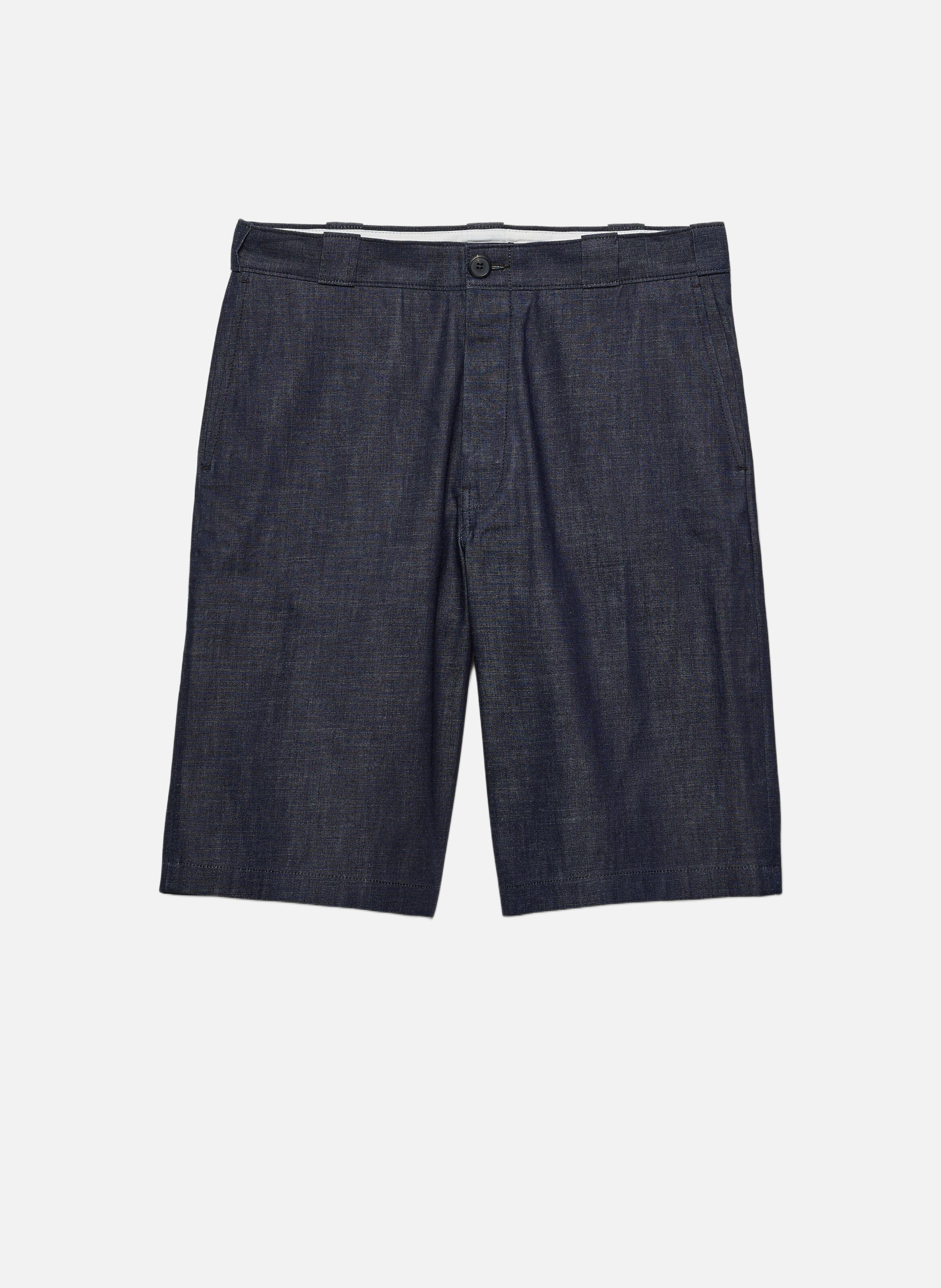 Bermuda en denim brut PRADA Bleu