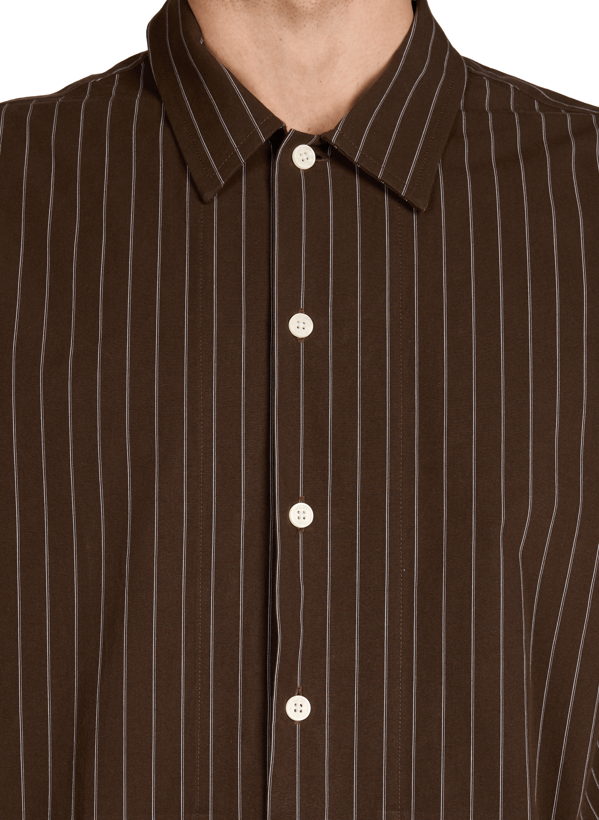 Striped cotton Shirt NN.07 Brown