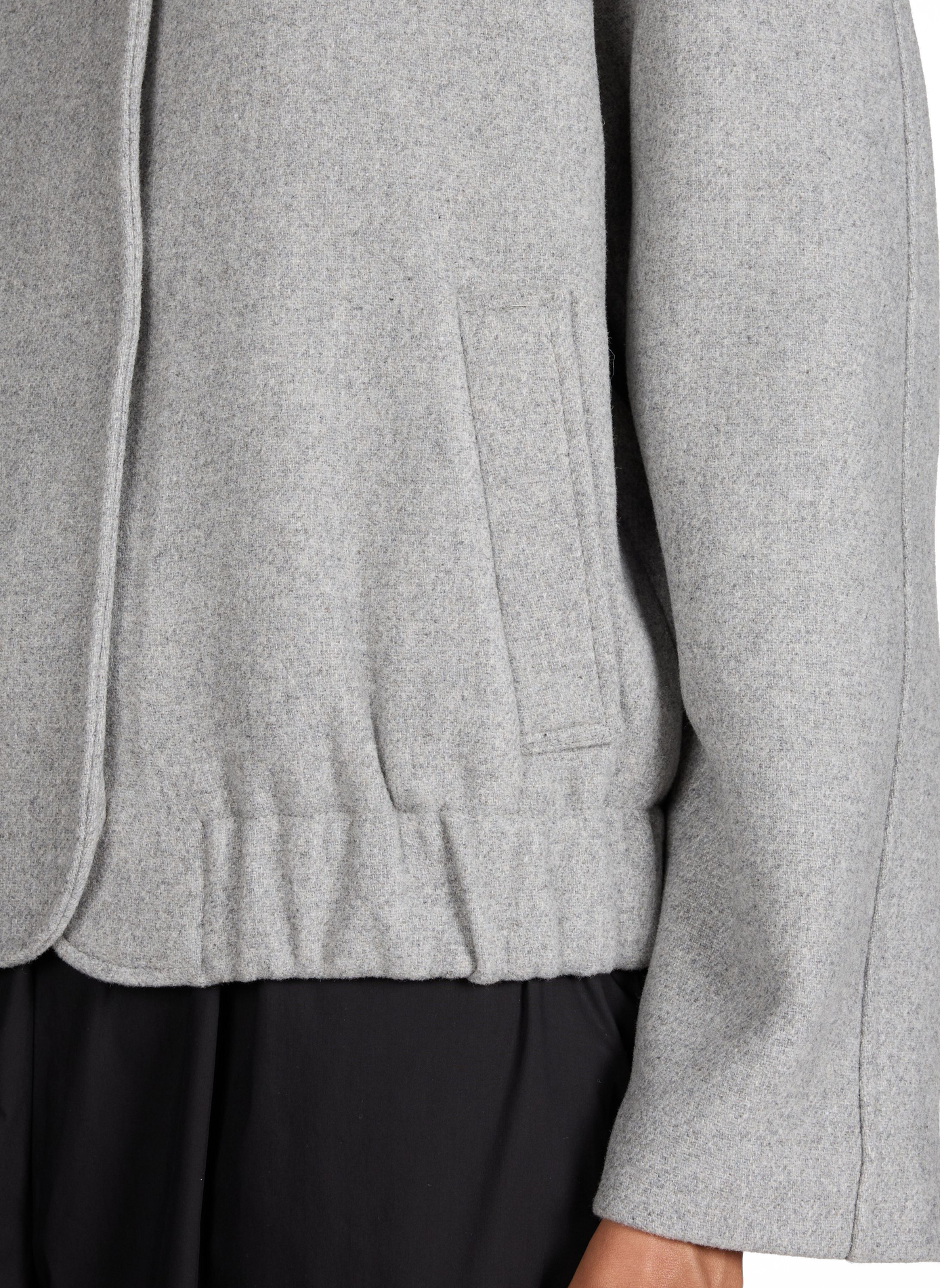 Cropped wool blend jacket OBJECT Grey