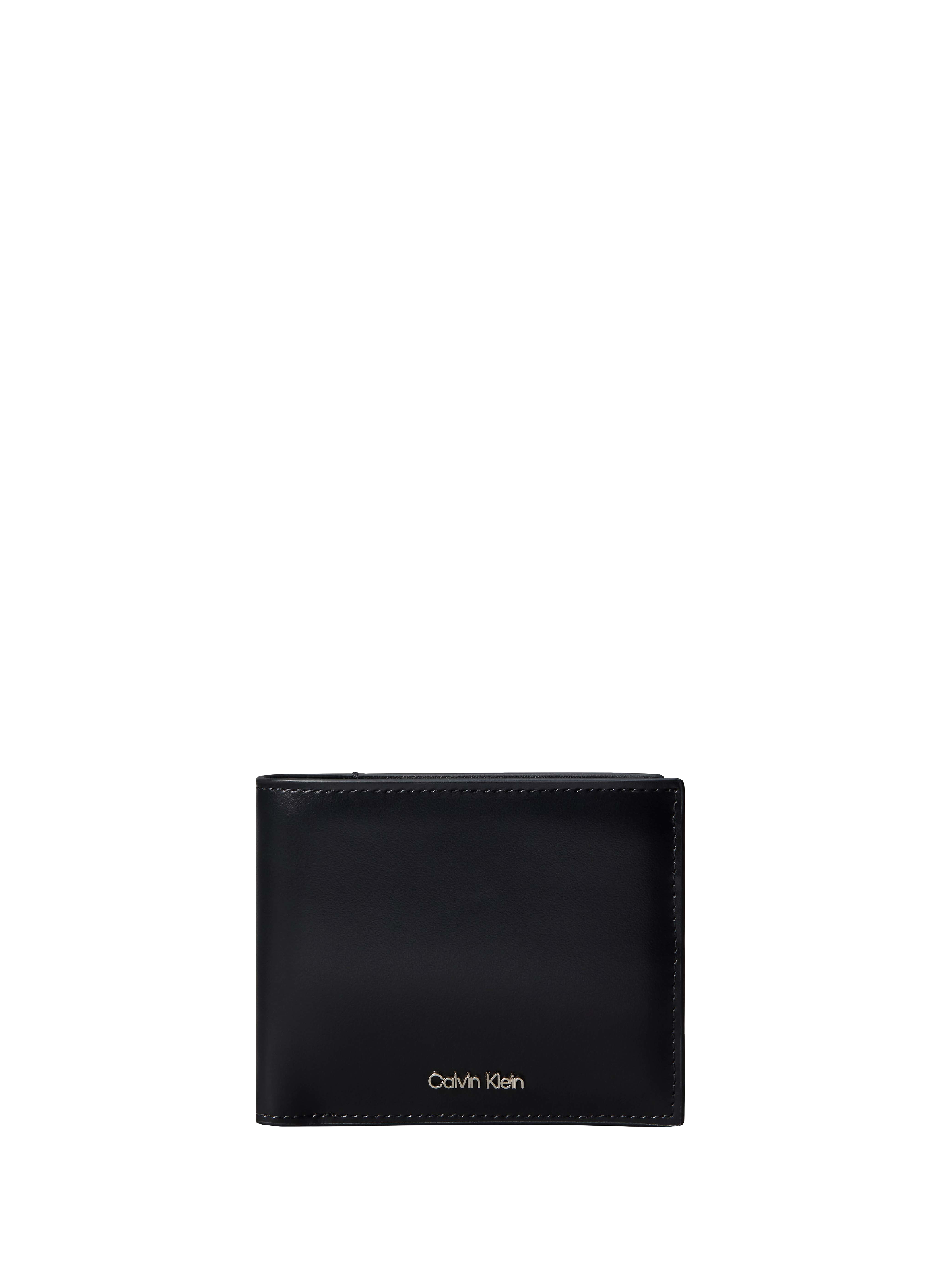 Portefeuille en cuir de vachette CALVIN KLEIN Noir