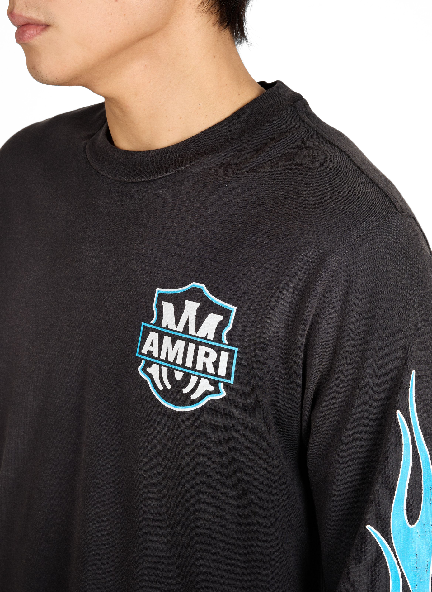 Long-sleeve printed cotton t-shirt AMIRI Black