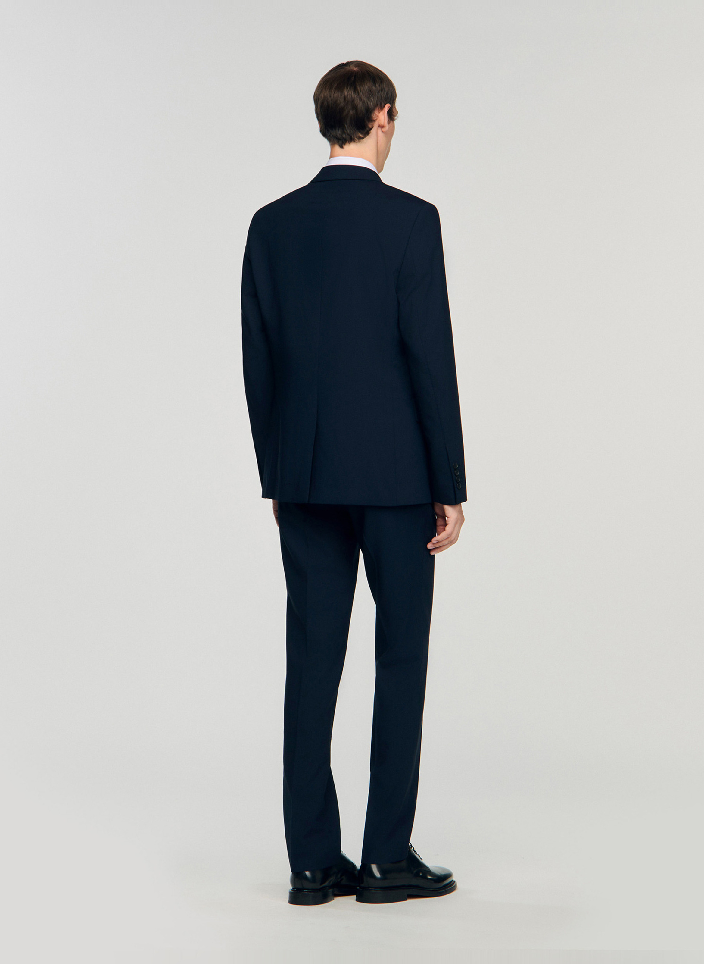 Veste tailleur en laine SANDRO Bleu