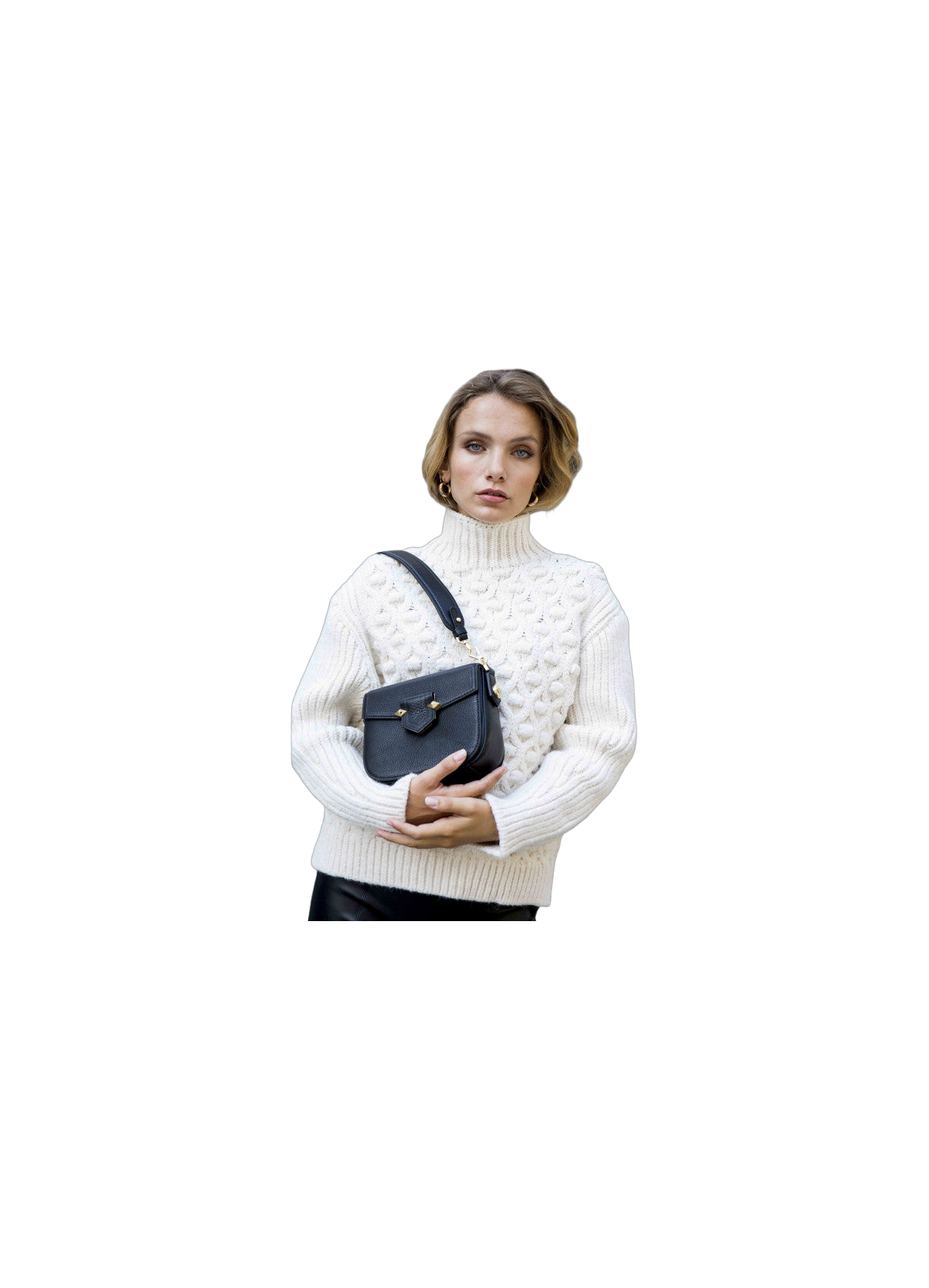 Sèvres | sac trotteur pm en cuir de vachette POURCHET Noir