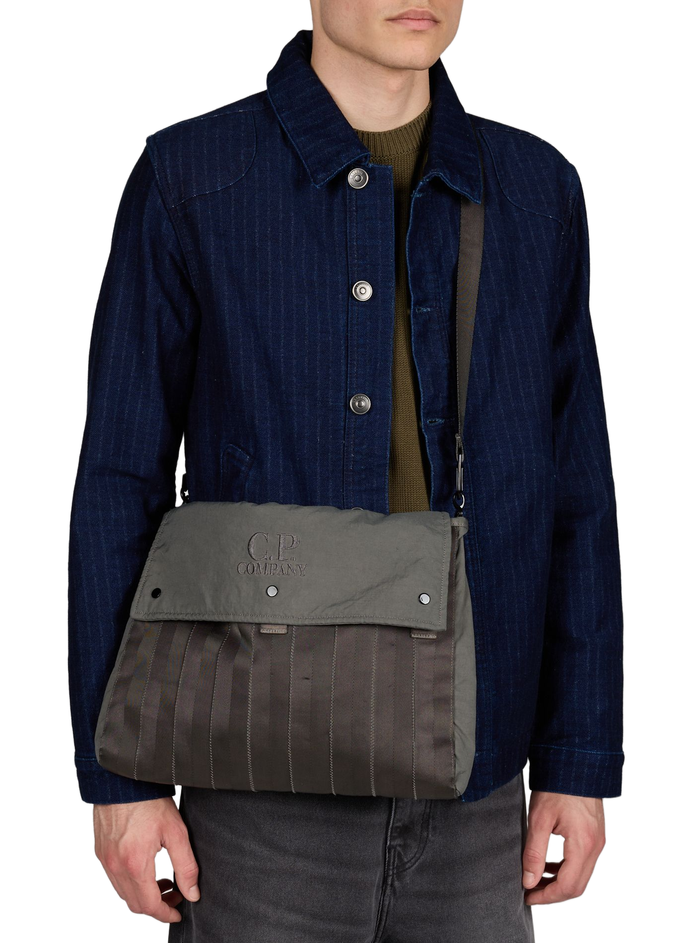 Sac à bandoulière large CP COMPANY Gris