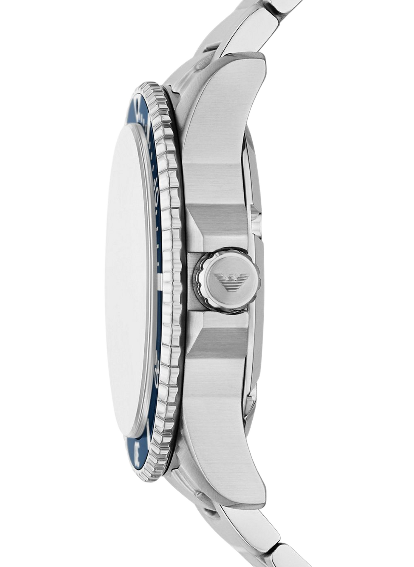 Montre quartz World Explorer en acier inoxydable ARMANI MONTRES Bleu