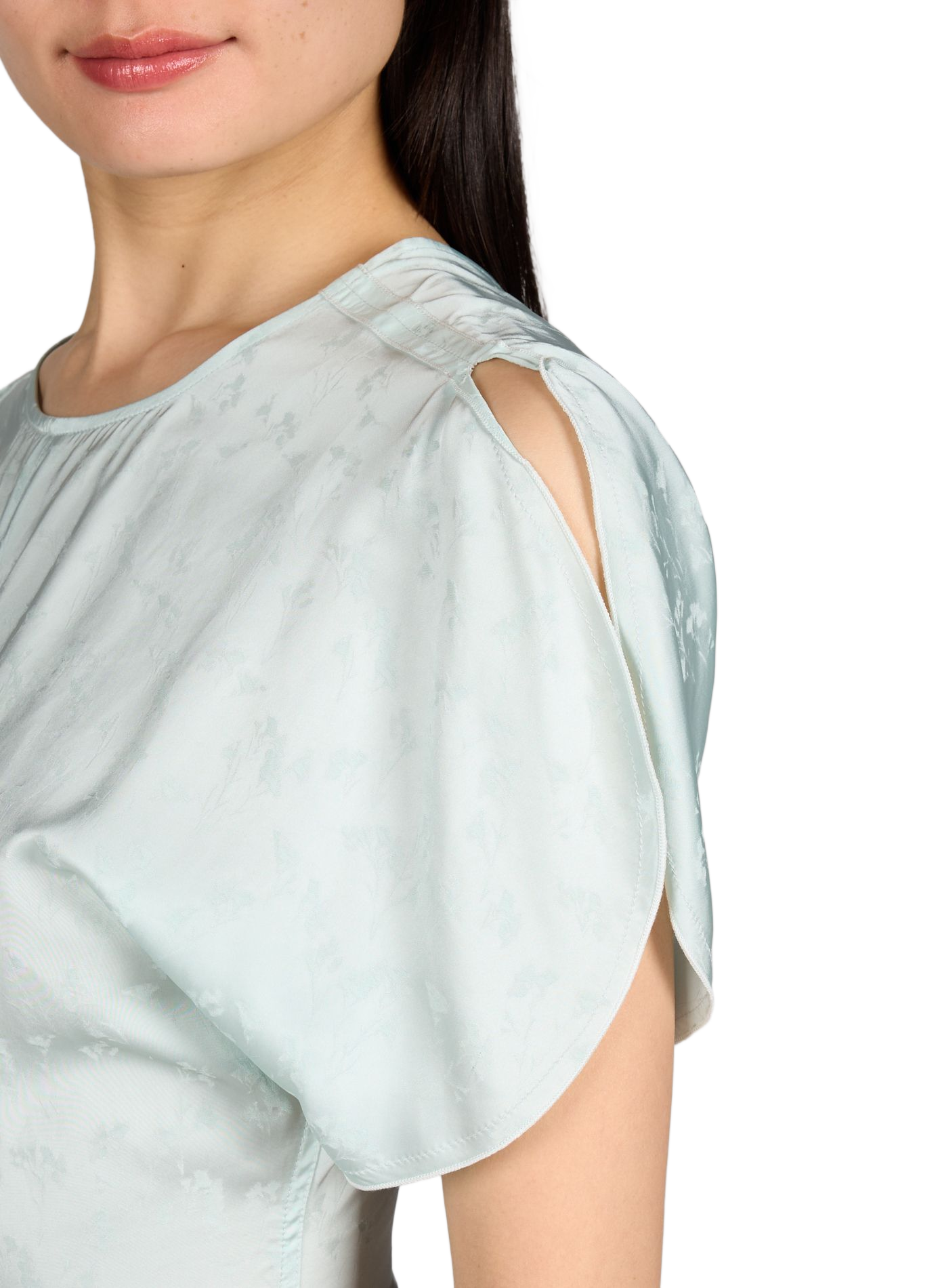 Long floral jacquard maxi dress VICTORIA BECKHAM Blue