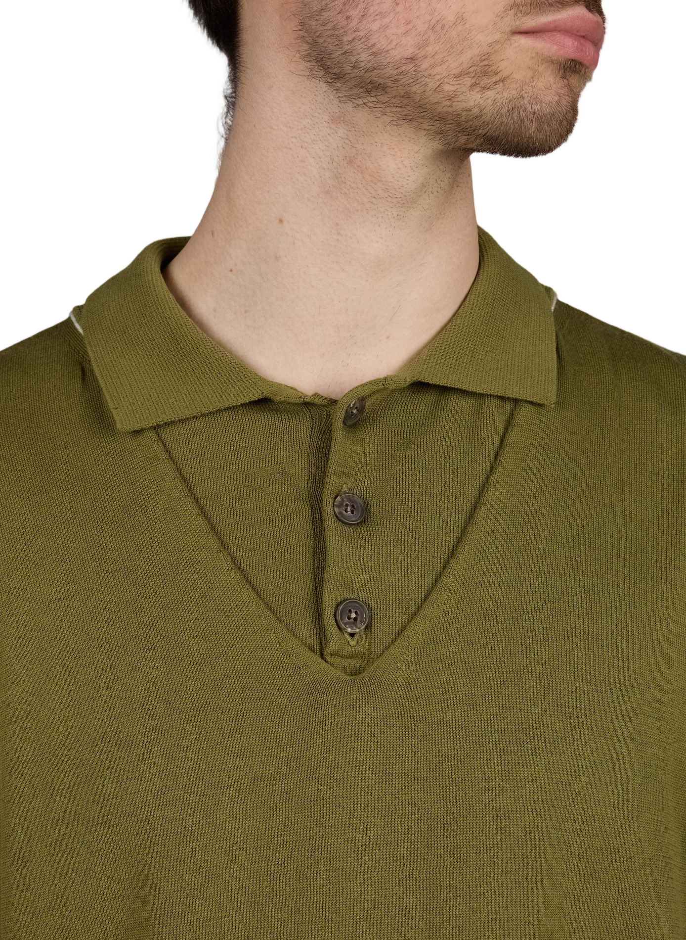 Cotton and silk polo SONIA CARRASCO Khaki