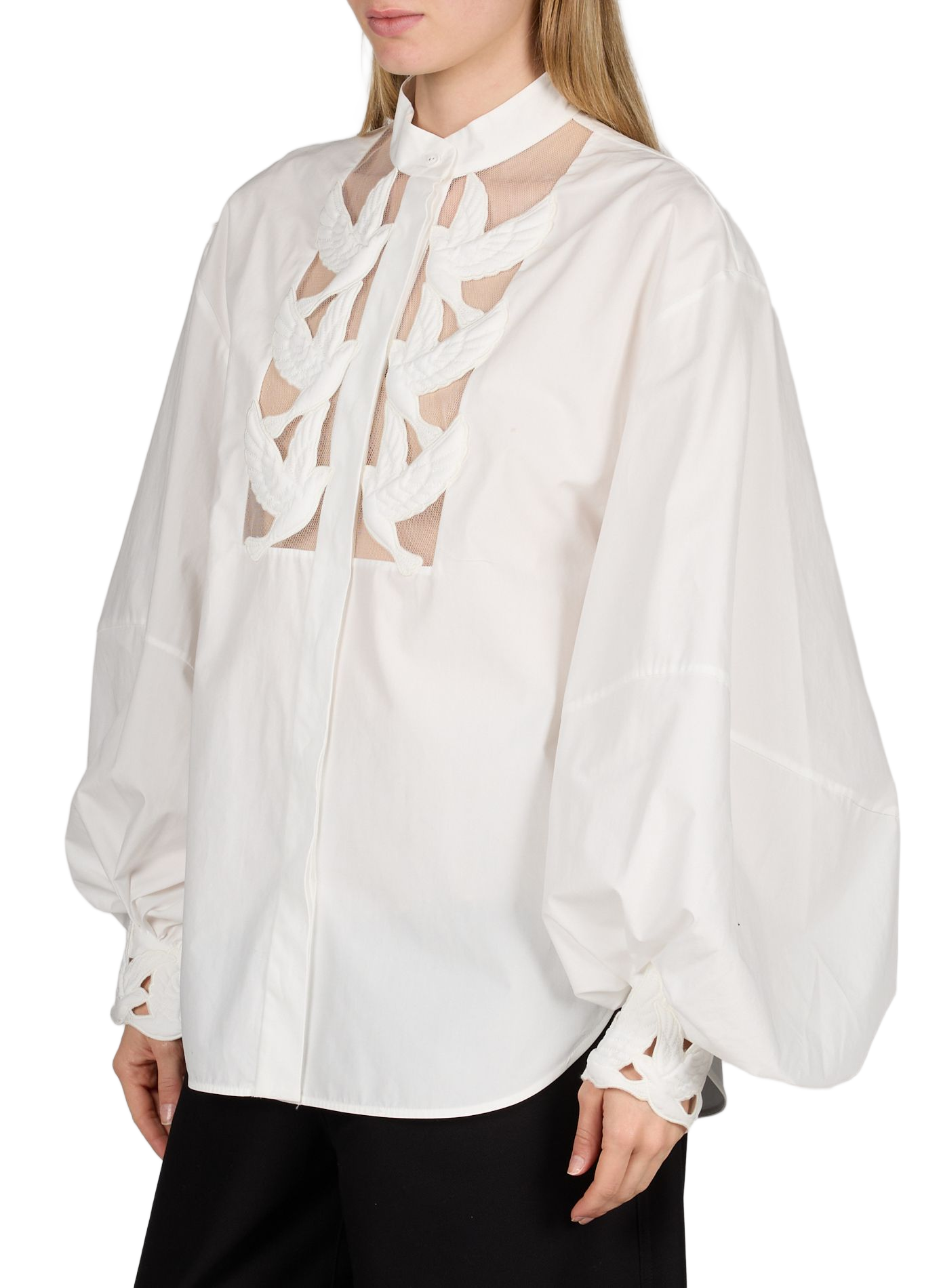 Luna checkered cotton shirt ZIMMERMANN White