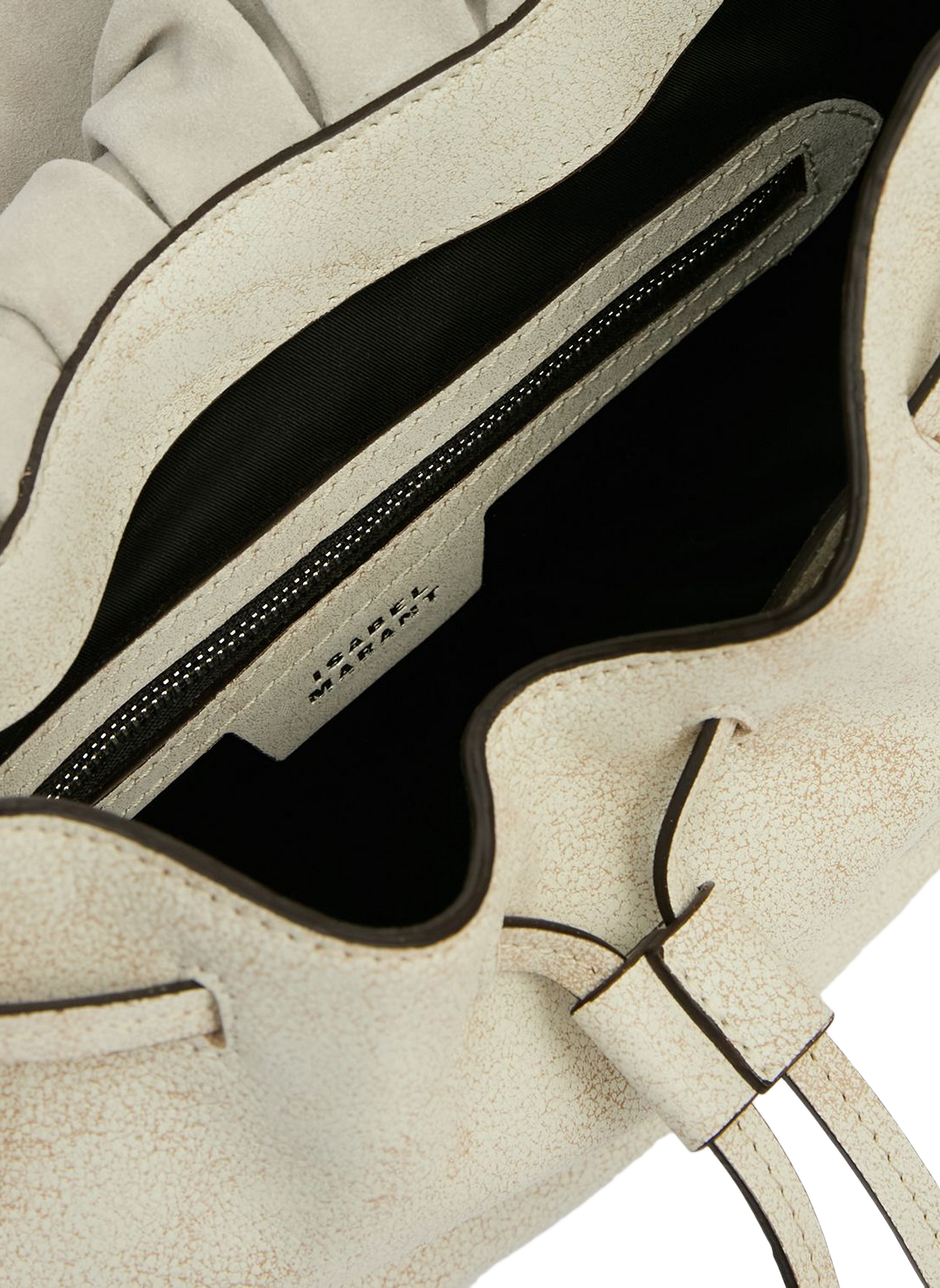 BOLTON shoulder bag in washed leather ISABEL MARANT Beige