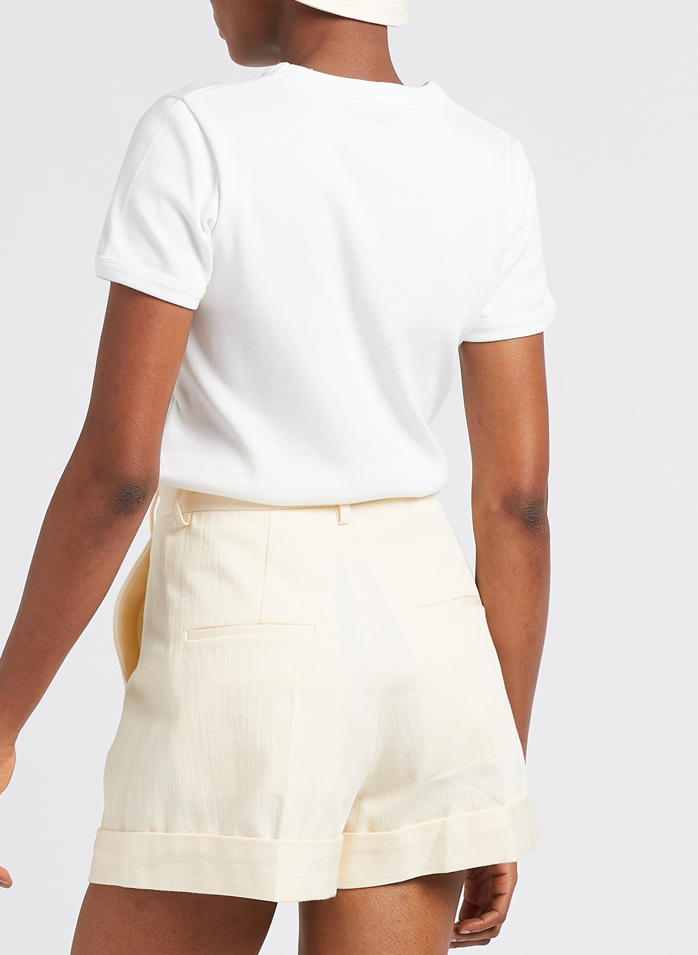 Tee-shirt droit col rond en coton bio aristide SOEUR Blanc