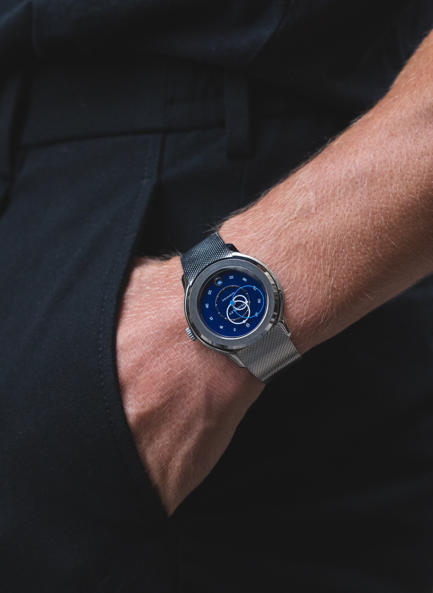 Montre automatique Ecce Smalt en acier inoxydable BEAUBLEU Bleu