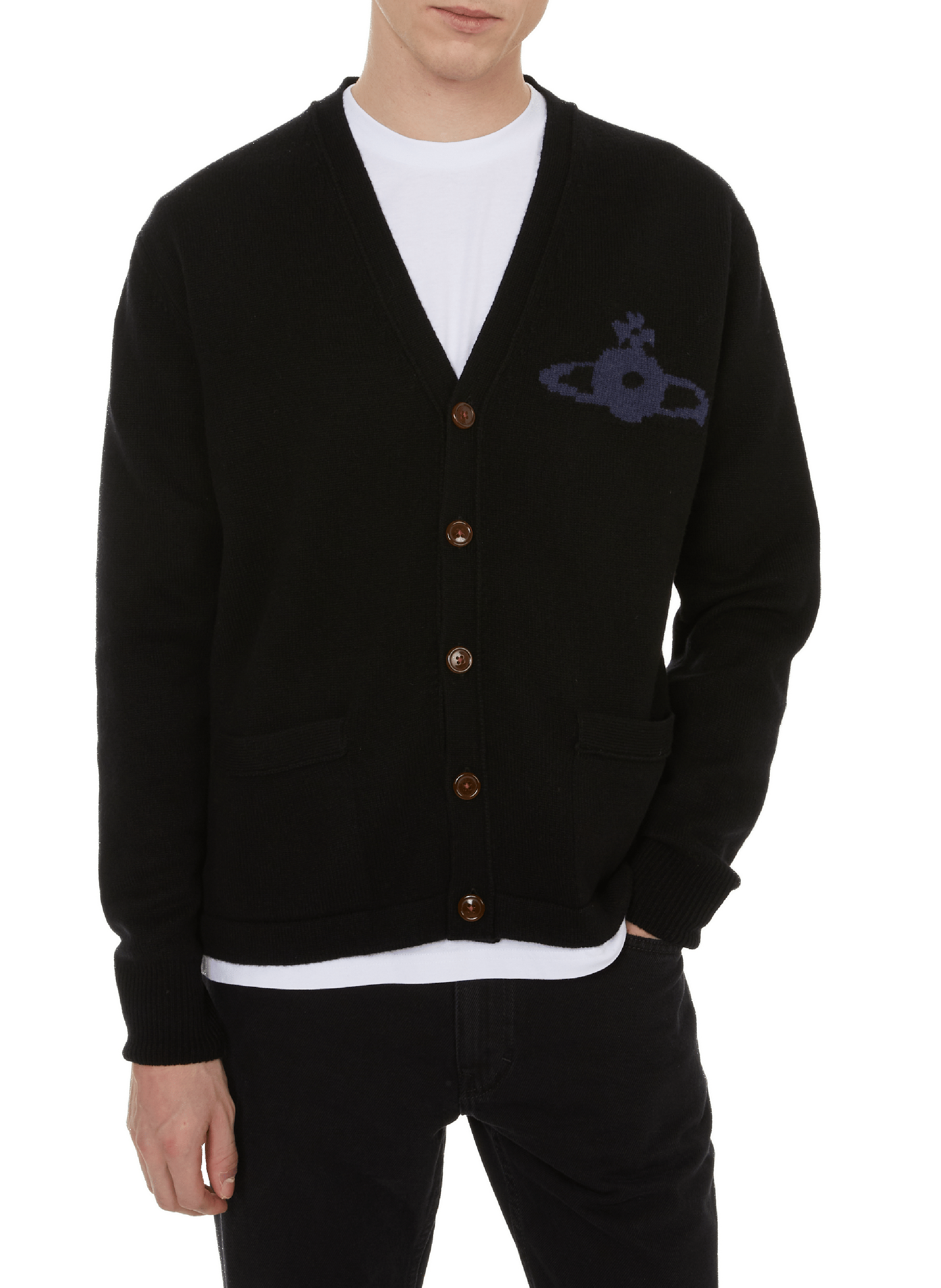 Cardigan en laine et cachemire  VIVIENNE WESTWOOD Noir