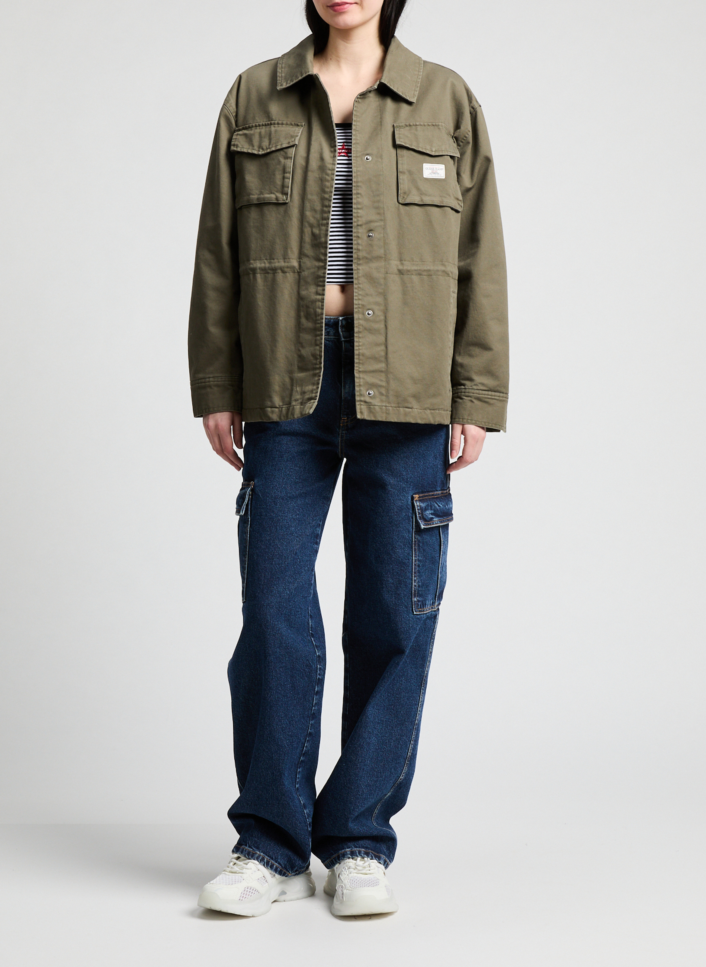 Weite G10 Cargo-Jeans GUESS Blau