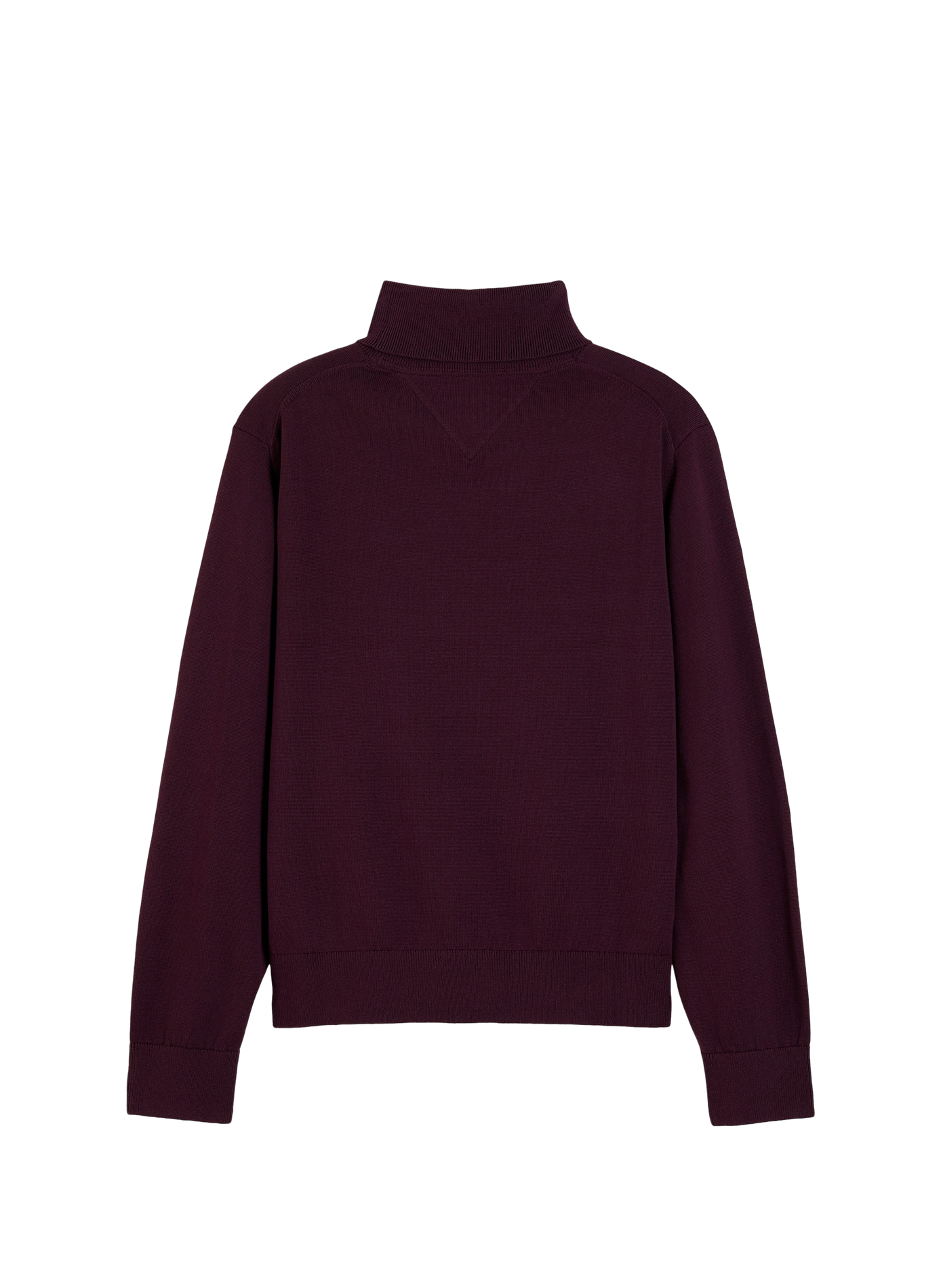 Straight fit ribbed turtleneck in cotton TOMMY HILFIGER Red