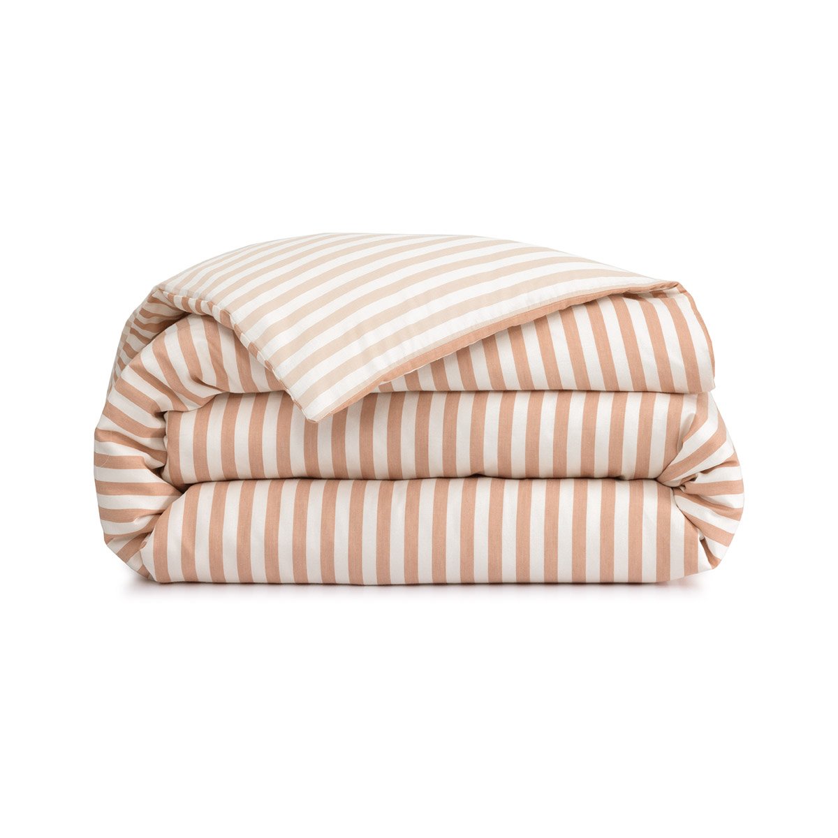 Housse de couette en satin de coton, fifty-fifty OrangeDESFORGES