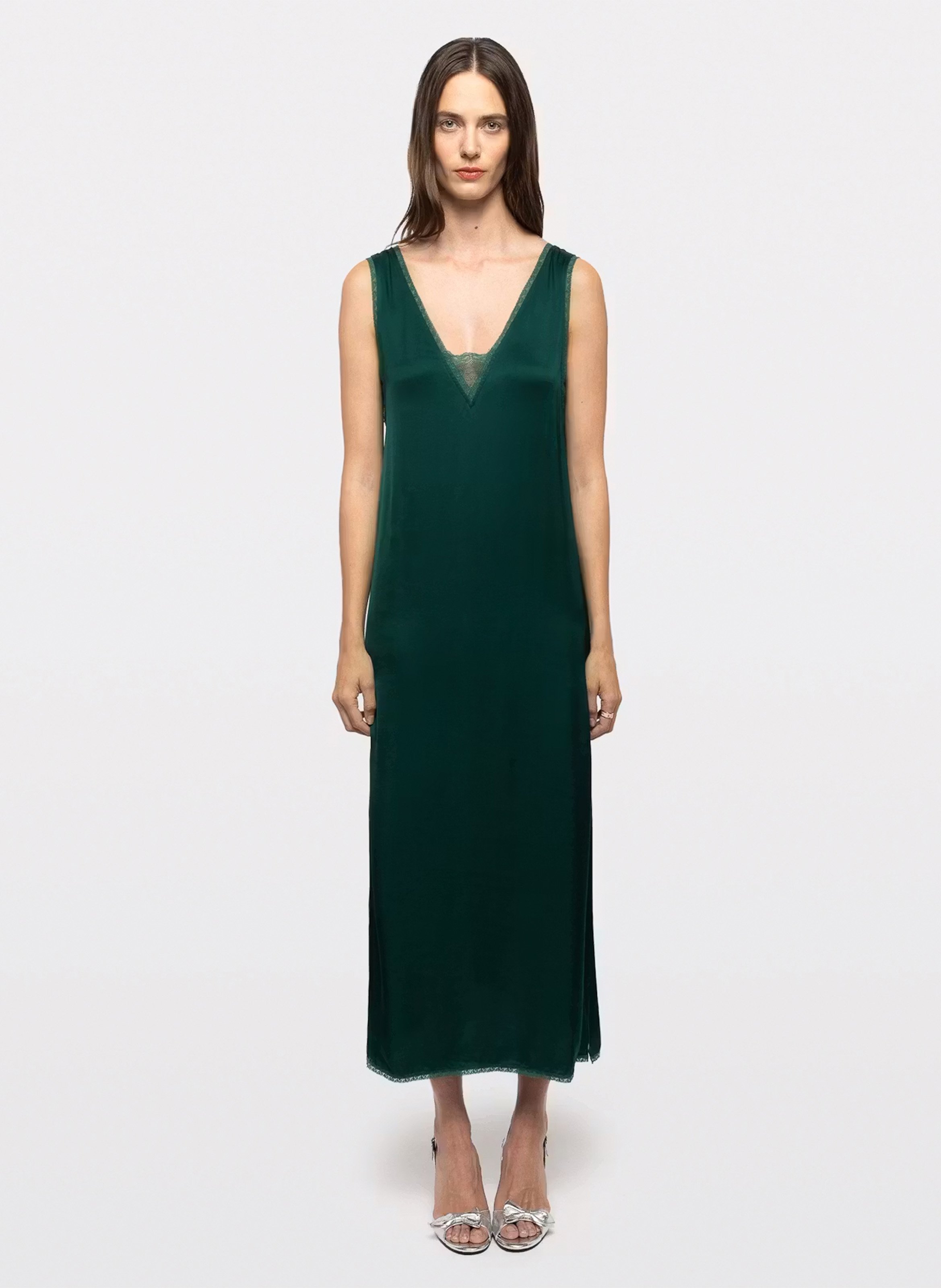 Robe longue col v renzo ZADIG&VOLTAIRE Vert