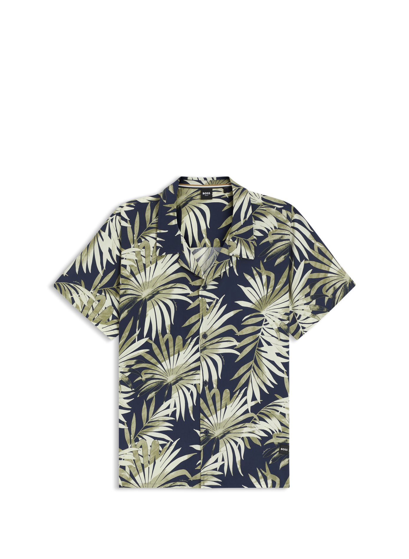 Chemise à col cubain manches courtes à motif floral HUGO BOSS Multicolore