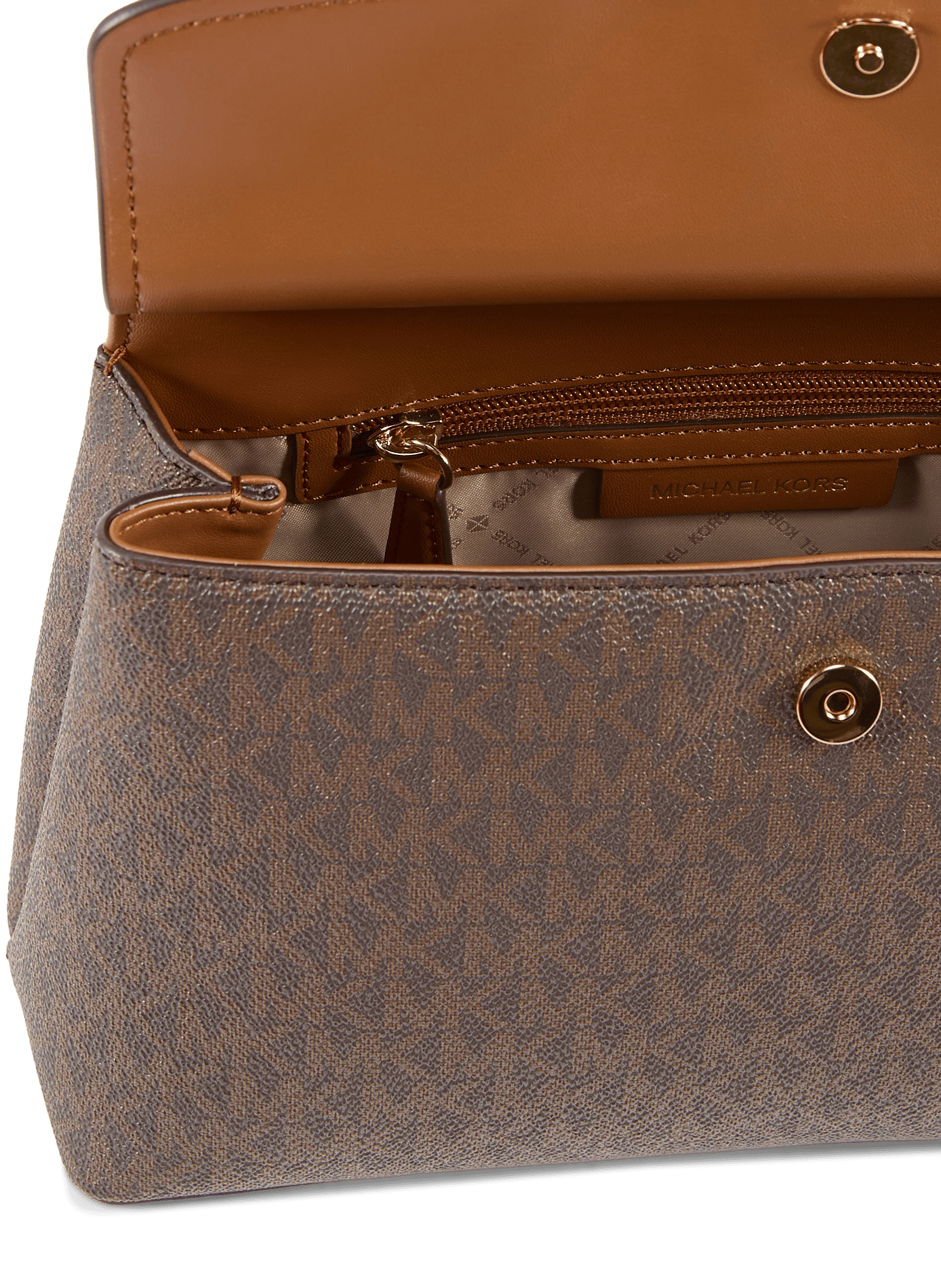 Textured Landry logo print handbag MICHAEL KORS Brown