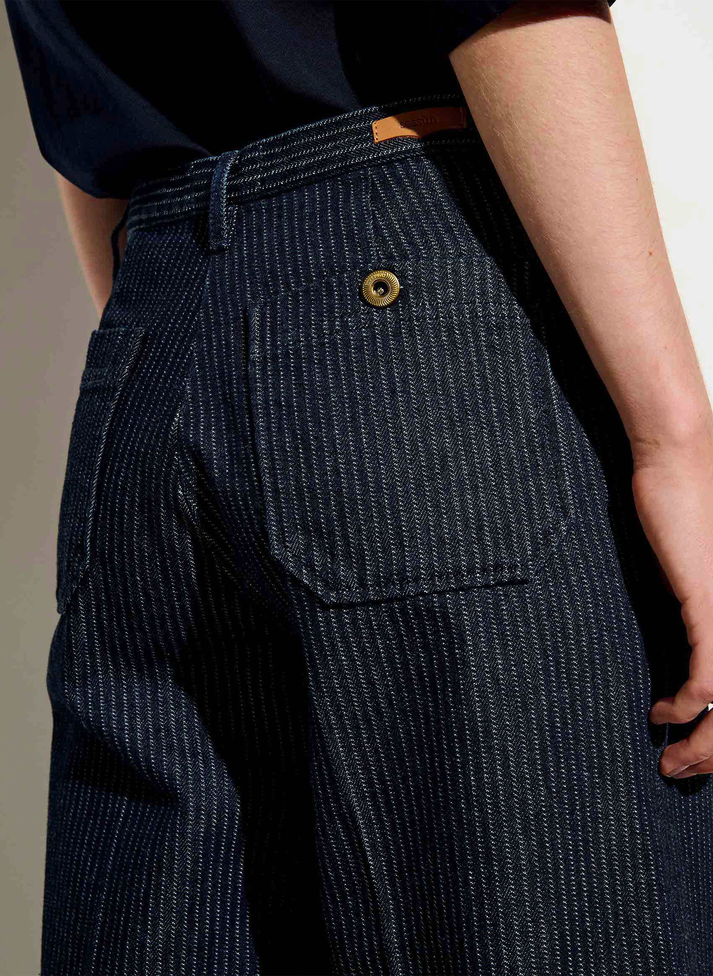 Pantalon droit en coton mélangé aldricks SESSUN Bleu