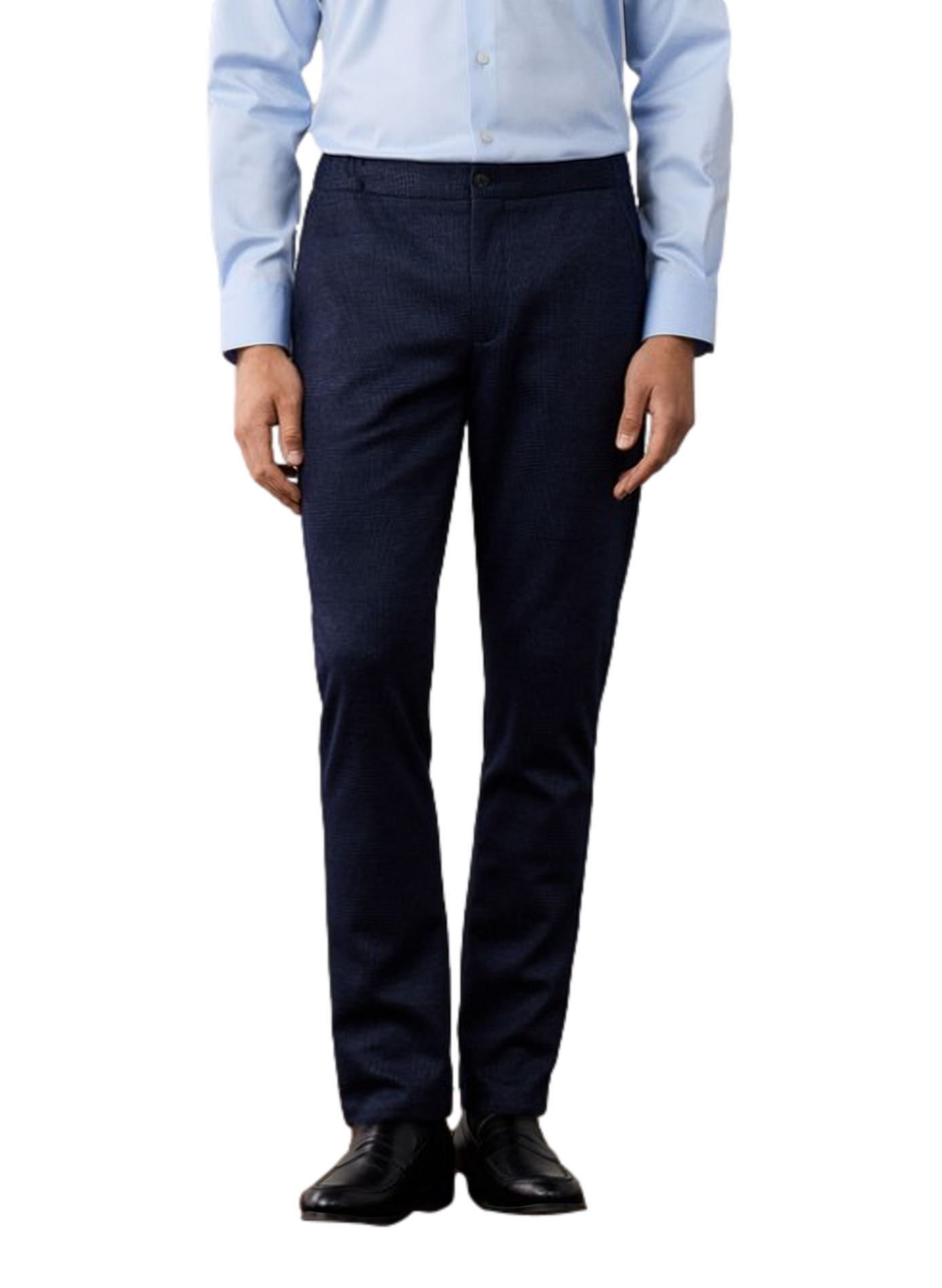 Pantalon droit à carreaux HACKETT Bleu