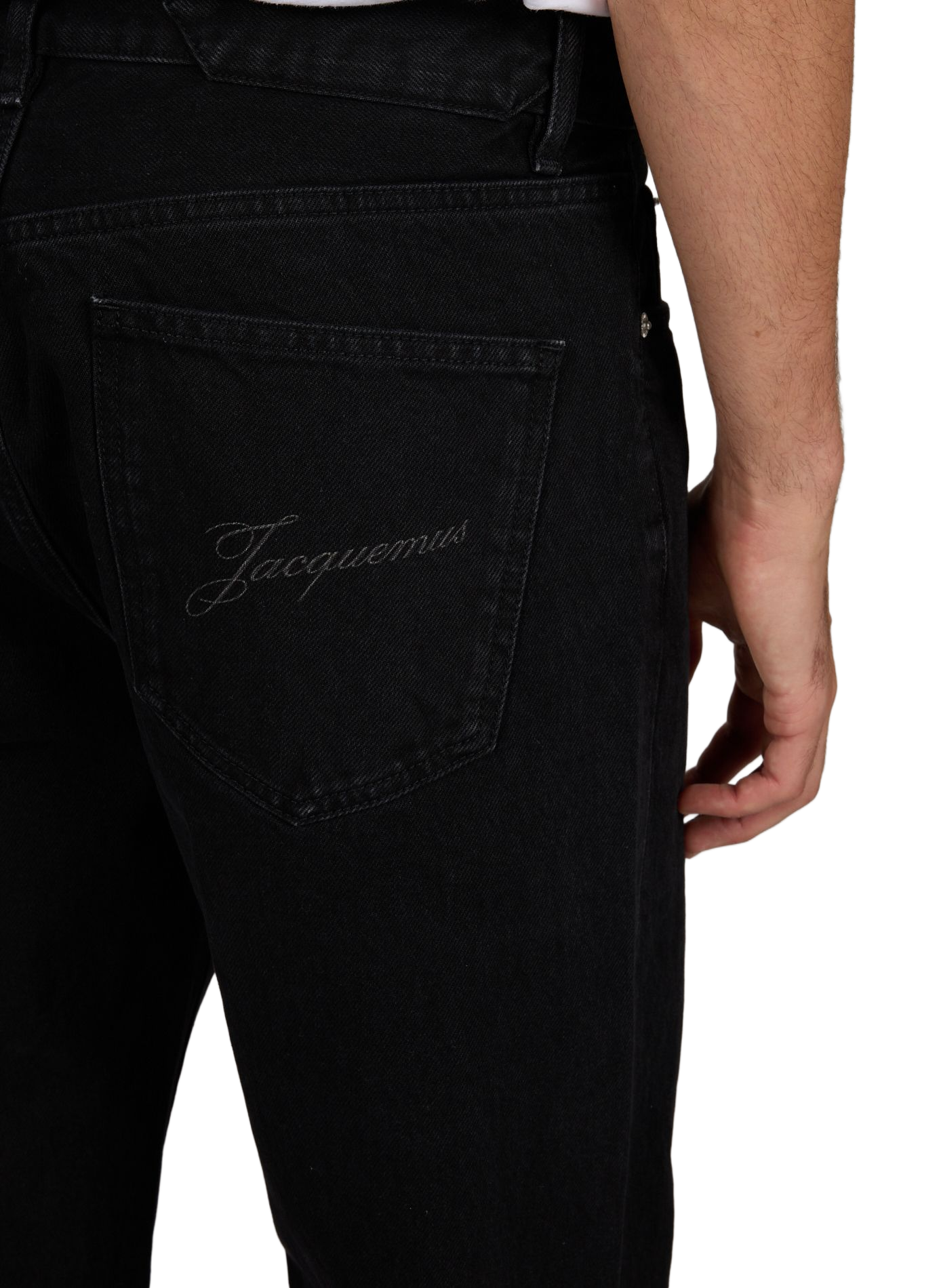 Straight LEG DE-NIMES jeans in cotton JACQUEMUS Black