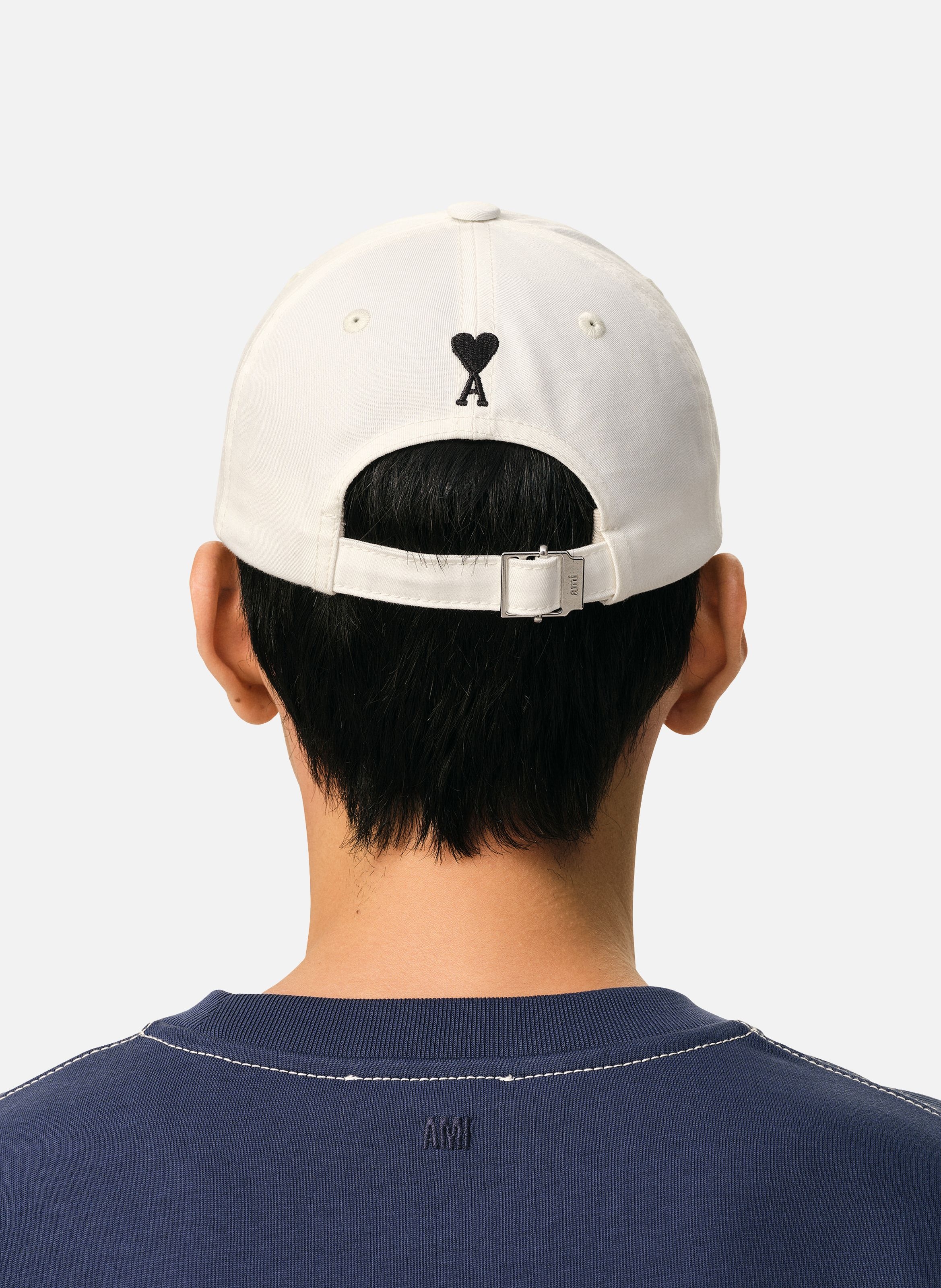Casquette broderie thank you for being a friend unisexe en coton AMI PARIS Blanc