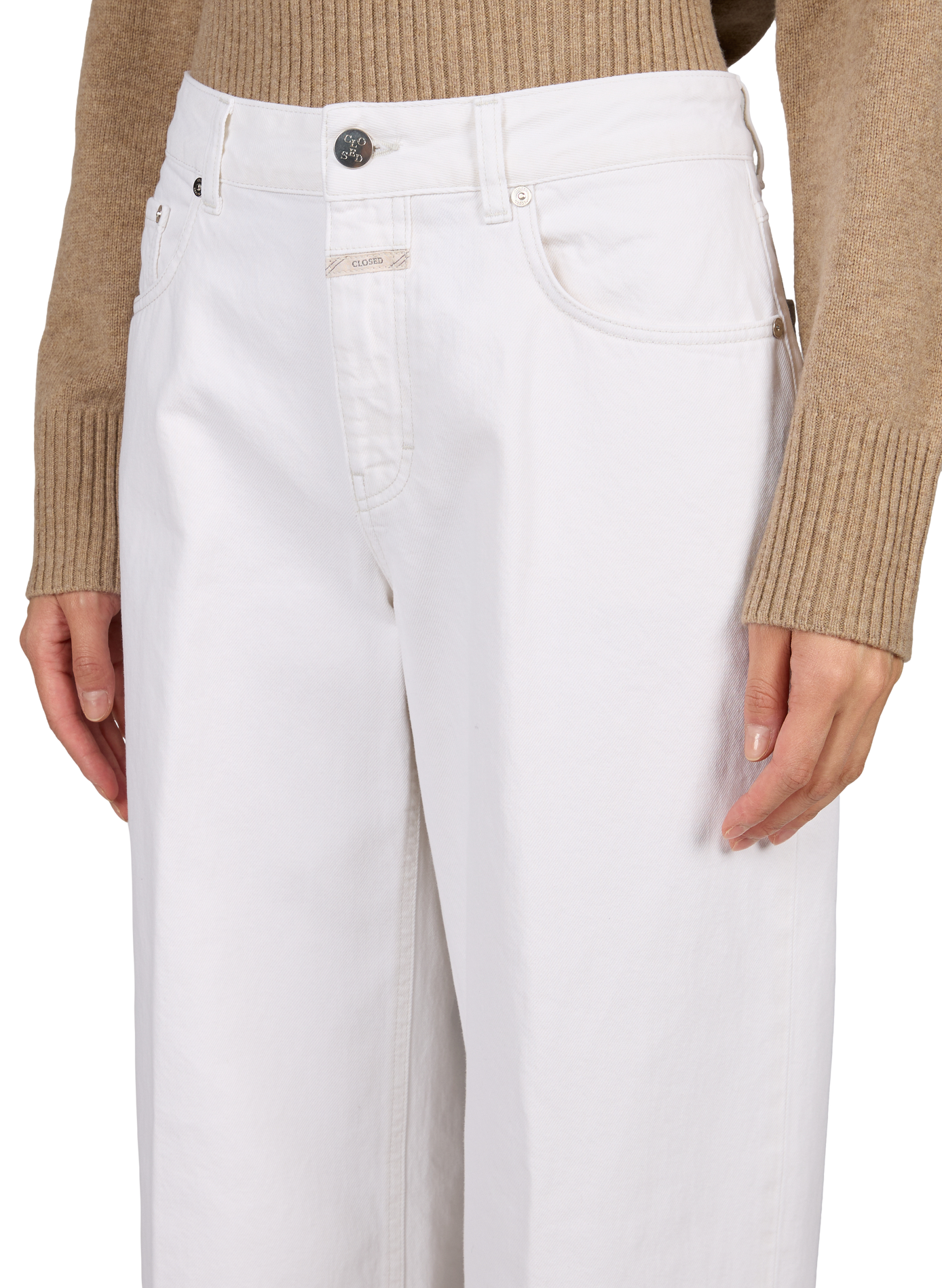 Weite Jeans Jayla aus Baumwolle CLOSED Weiss