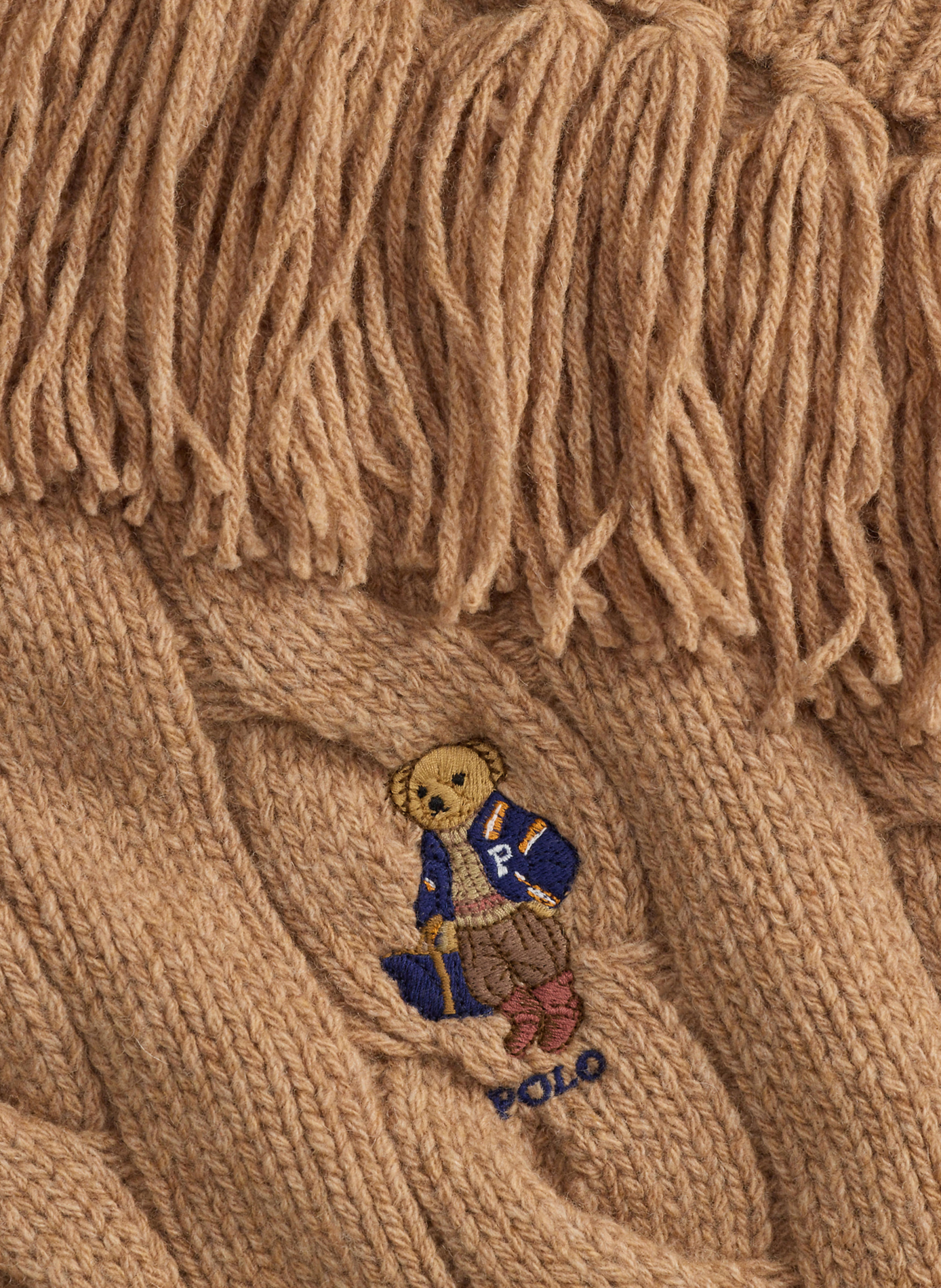 Echarpe unie en laine mélangée  POLO RALPH LAUREN Beige