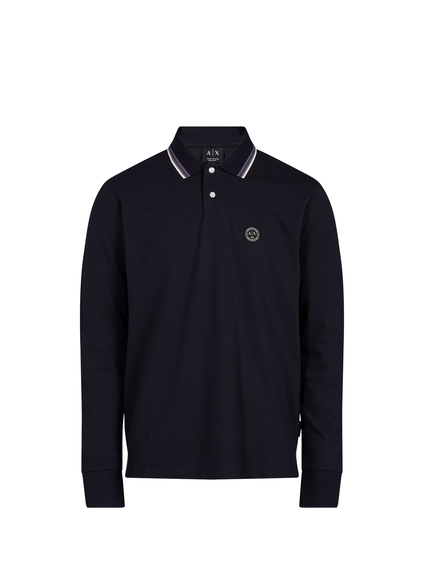 Straight cotton polo shirt ARMANI EXCHANGE Blue