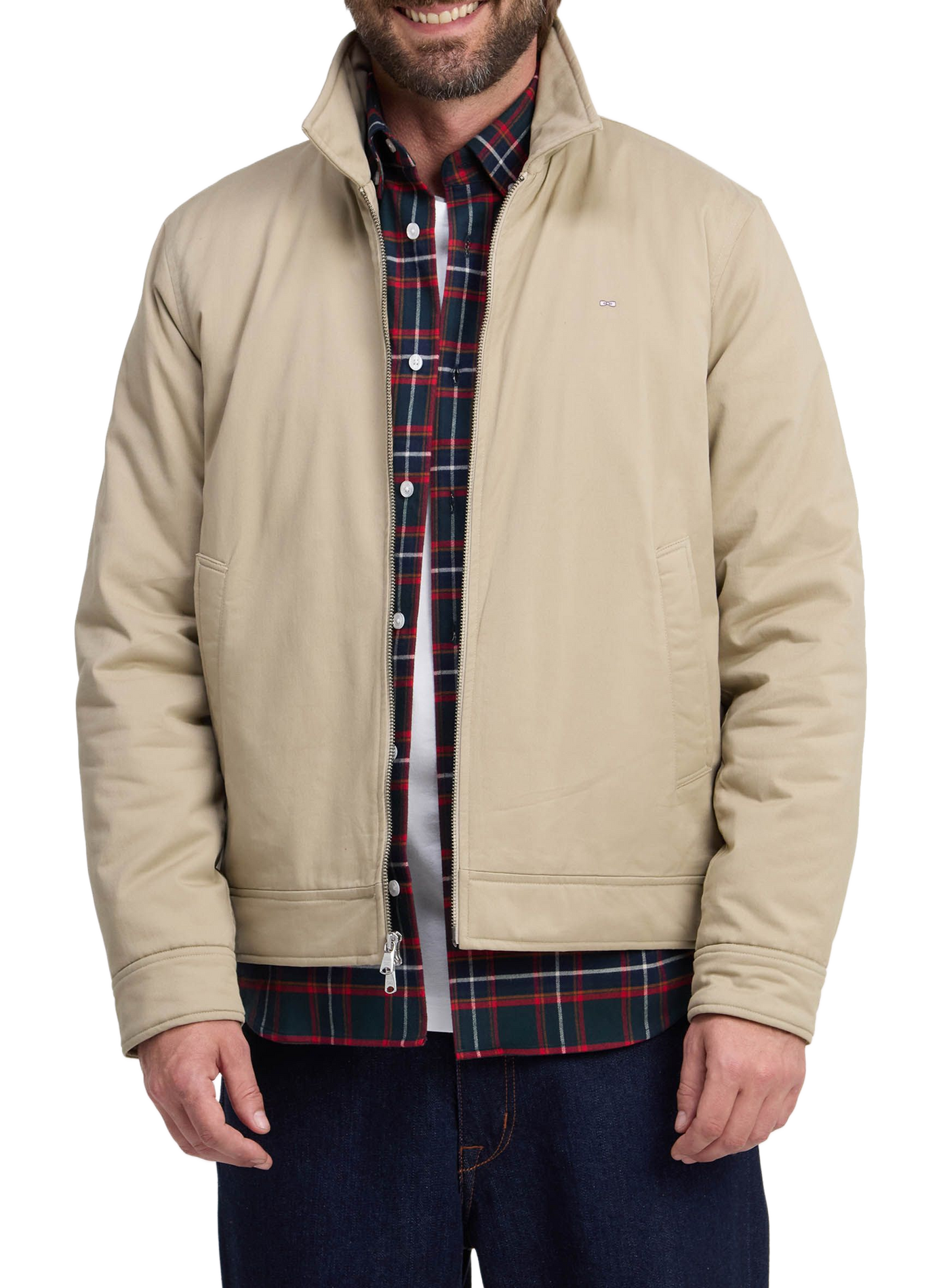 Veste droite en coton mélangé EDEN PARK Beige