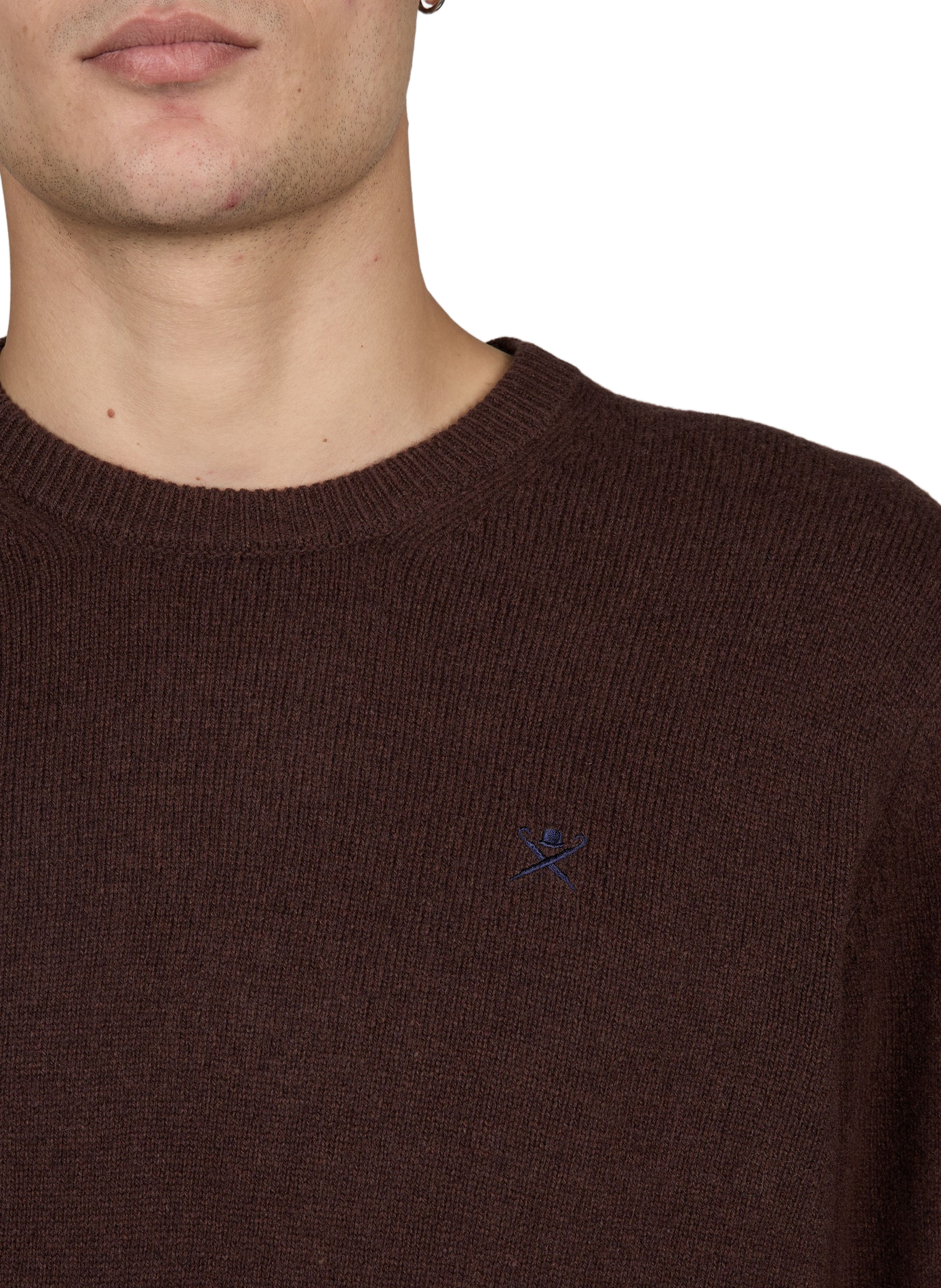 Gerader Wollpullover HACKETT Braun