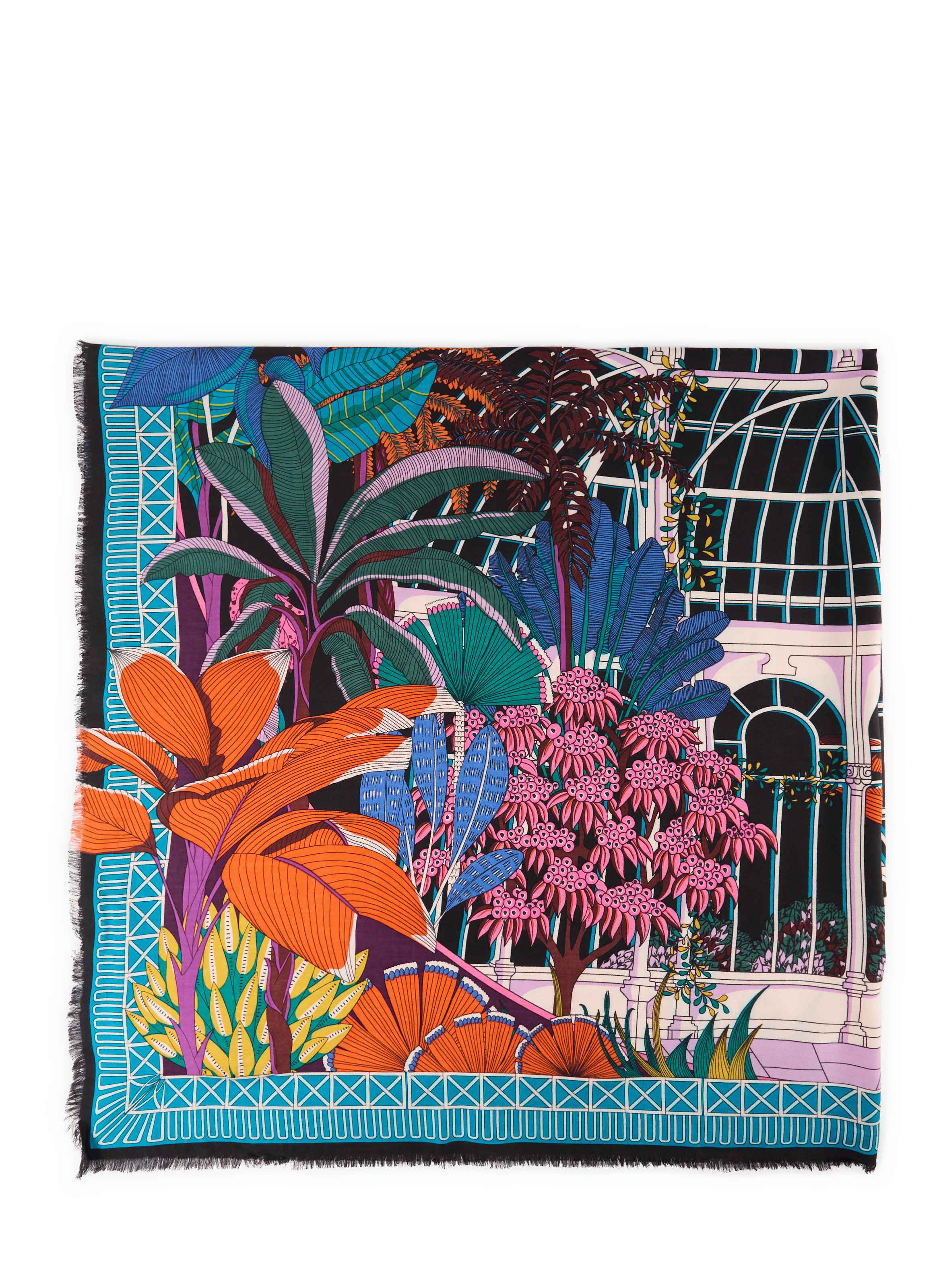 Bedrucktes Tuch Jardin d'hiver WILD Schwarz