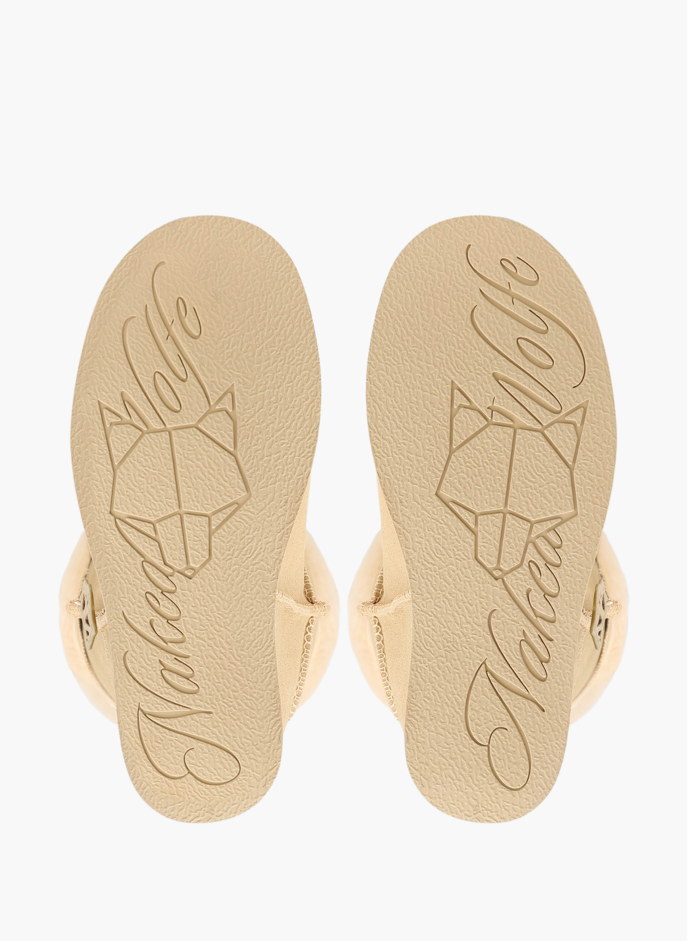 Melrose enkellaarsjes van suède NAKED WOLFE Beige