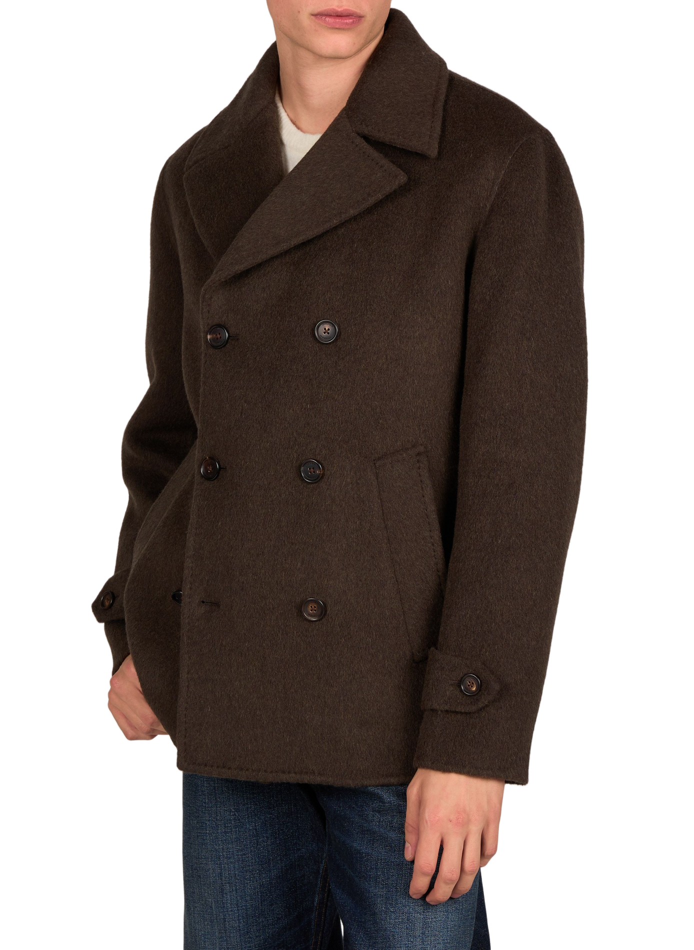 Wool coat with tailored collar WINDSOR Green