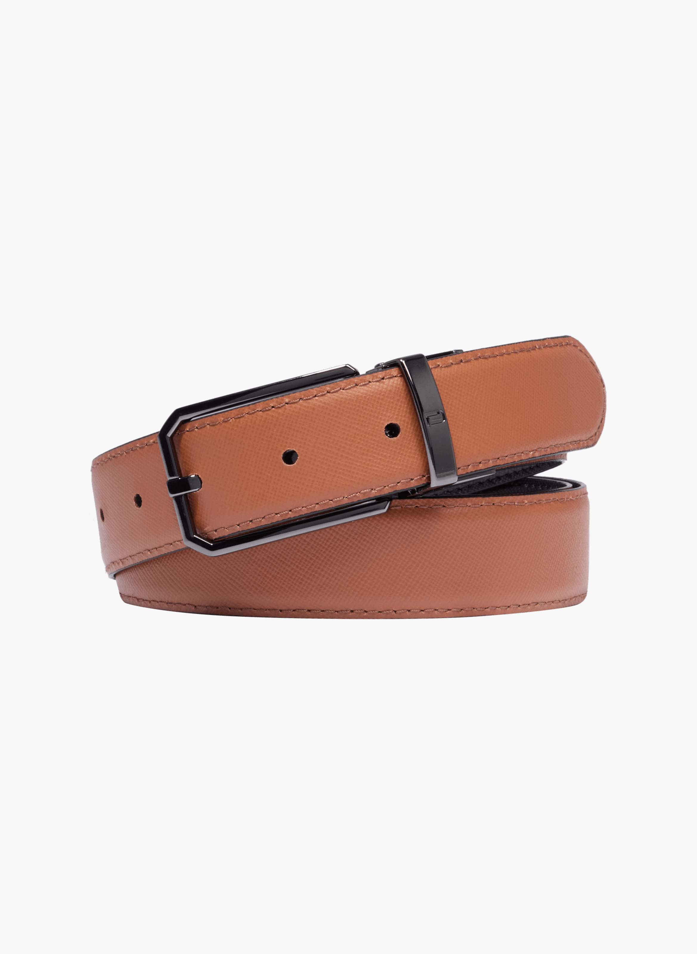 30mm omkeerbare leren riem Leon LANCEL Zwart
