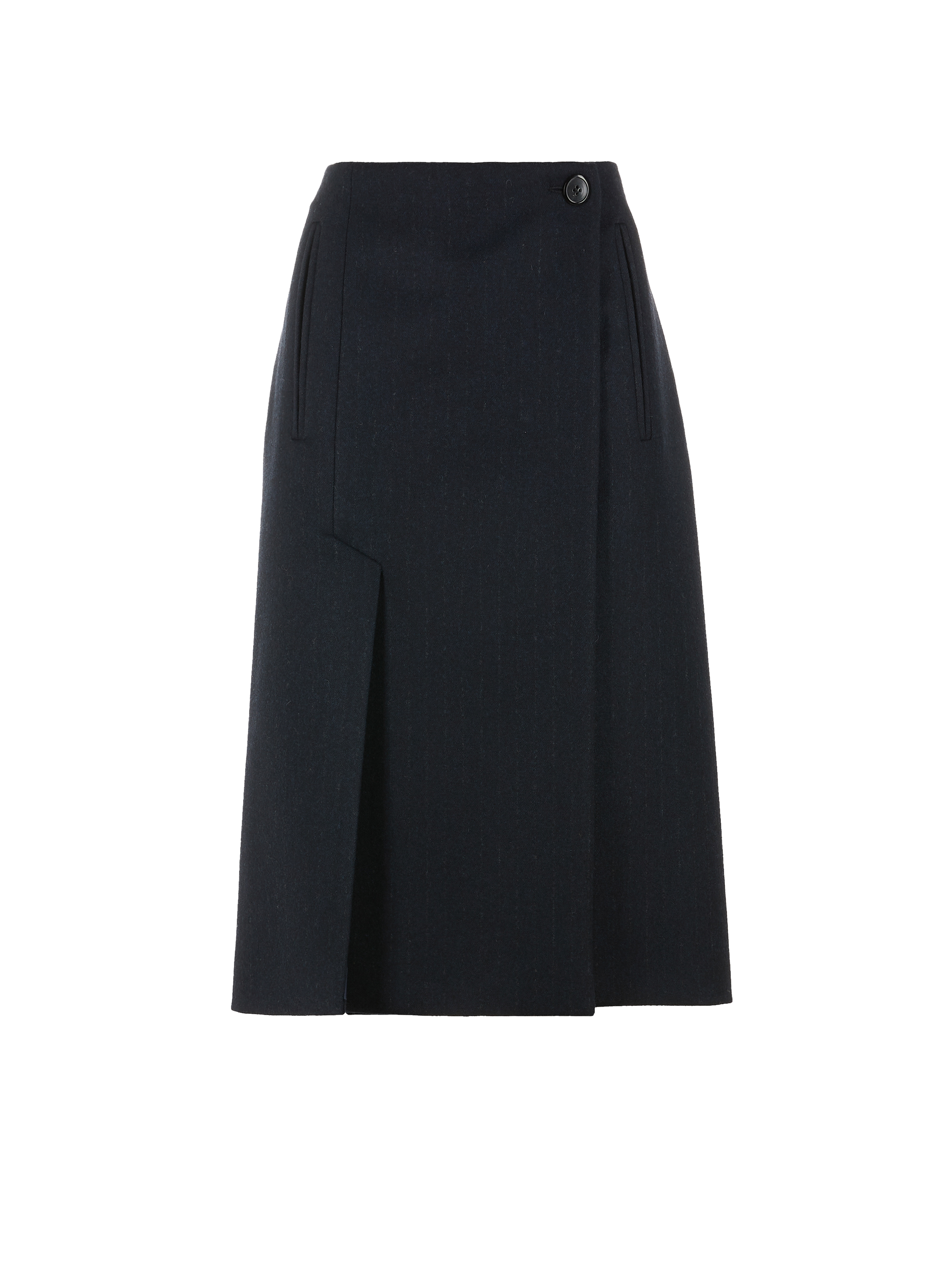 Wool midi skirt PRADA Blue