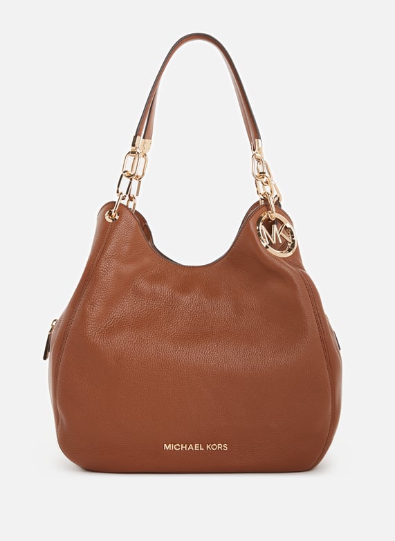 Brown Lillie large leather shoulder bag